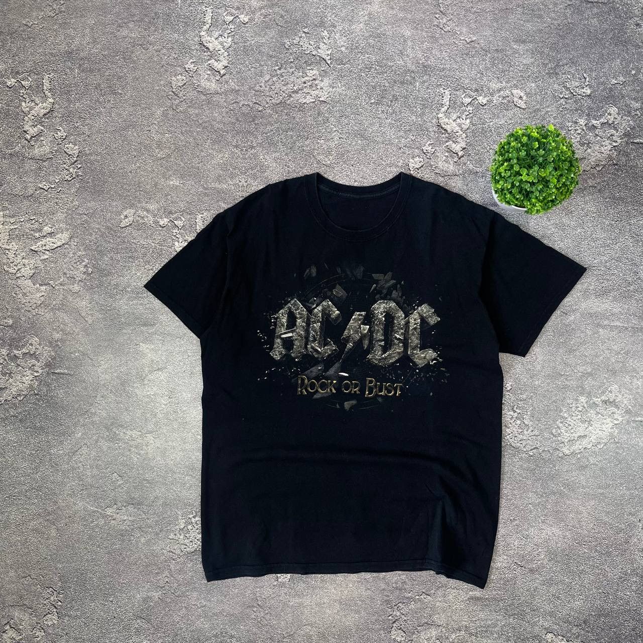Vintage Vintage 90s AC/DC Men's Rock T-Shirt Rock of Bust Cotton Size US L / EU 52-54 / 3 - 1 Thumbnail