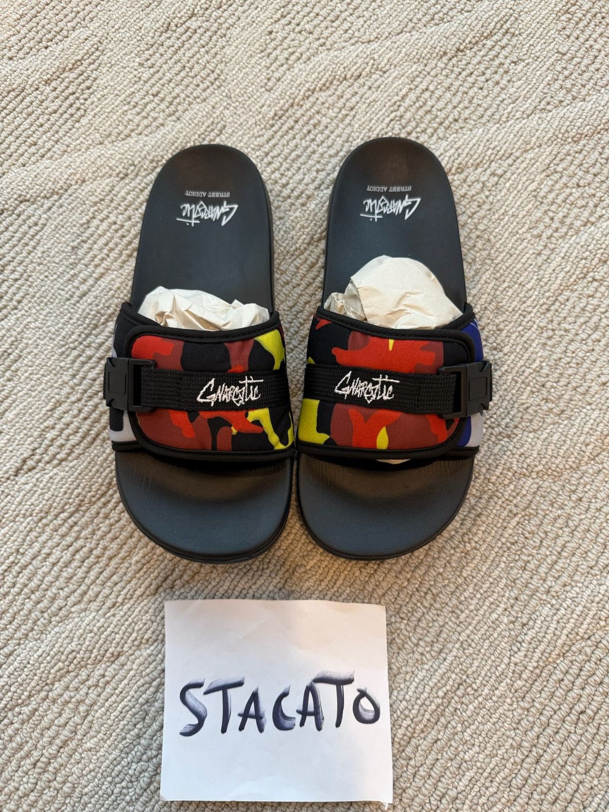 Gnarcotic × Rap Tees Gnarcotic Camo Slides size 7/7.5 Size US 7.5 / EU 40-41 - 1 Thumbnail