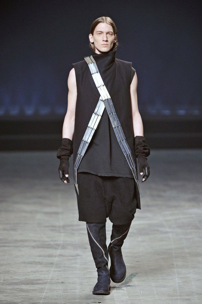 【Rick owens】denim long vest Rick Owens 2026 Spring Summer Menswear Runway Picks