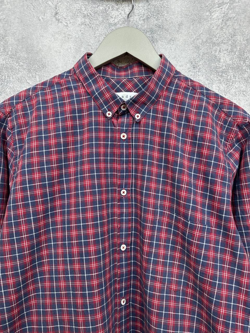 Sandro Sandro Paris Check Button-Down Button Shirt Slim Fit LS Size US XL / EU 56 / 4 - 4 Thumbnail