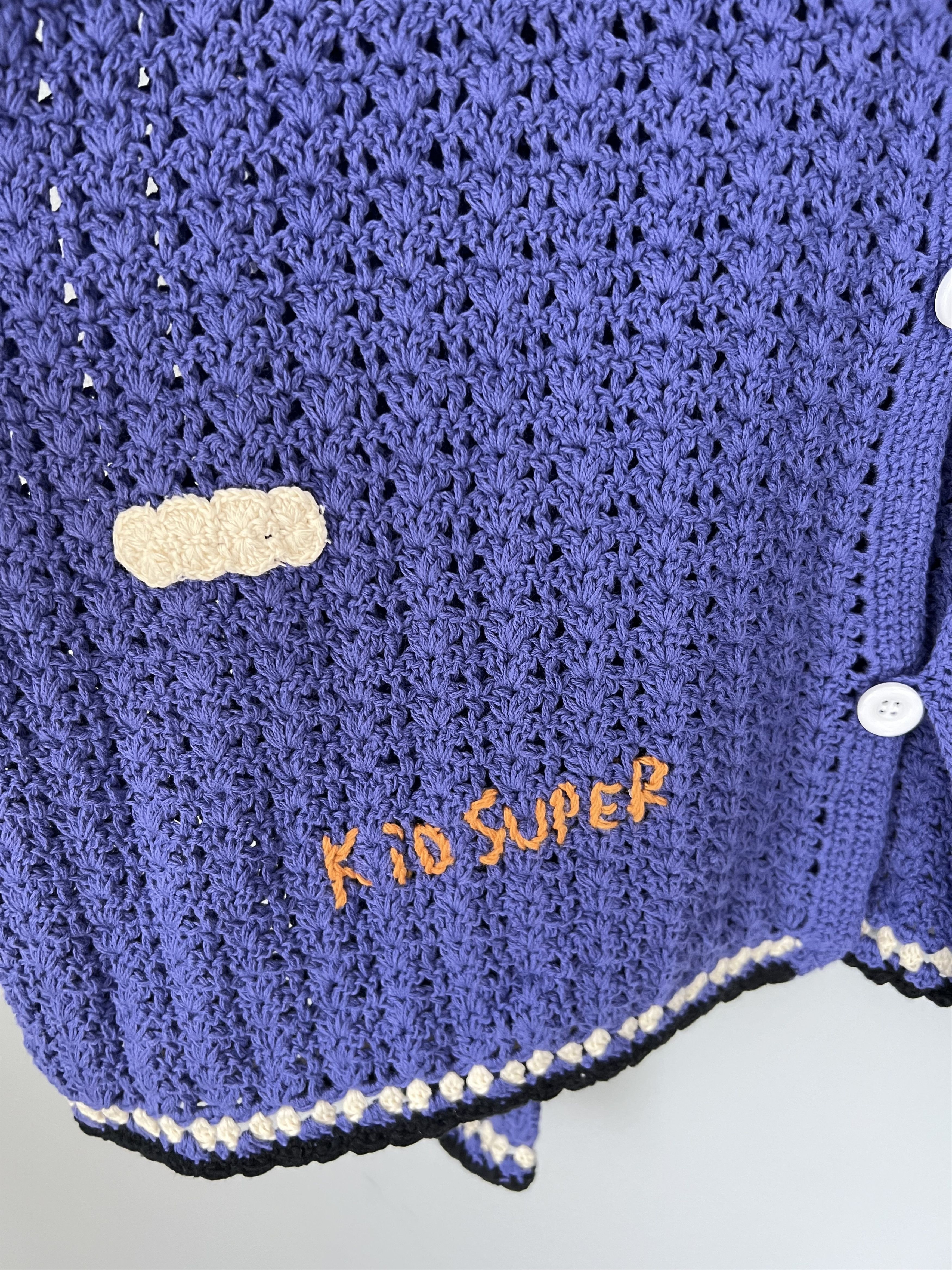 KidSuper Kidsuper Studios Long Sleeve Crochet Sweater in Purple Size US M / EU 48-50 / 2 - 3 Thumbnail