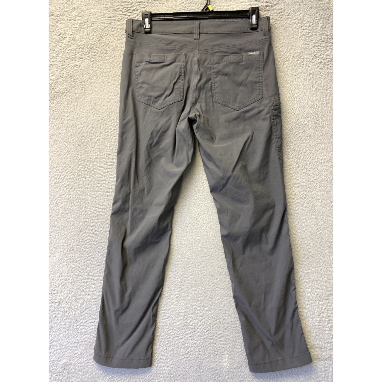 Eddie Bauer Eddie Bauer Stretch Pants Mens 32x32 Dark Gray Chino Straight Regular 5-Pocket Travel Hiking Casual Logo Zipper Front Flat Size US 32 / EU 48 - 7 Thumbnail