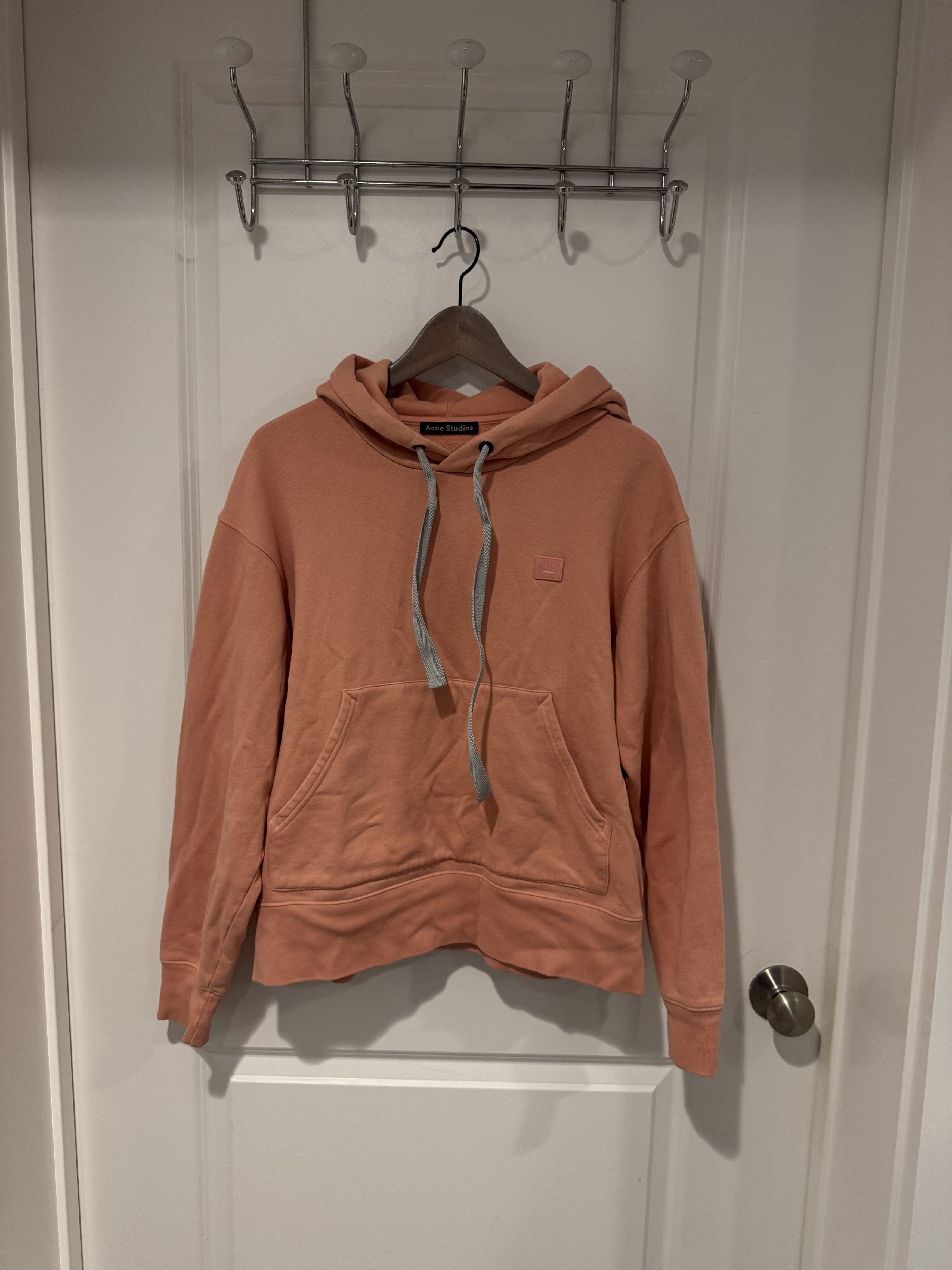Acne Studios Ferris Face Hoodie - Dusty Pink Size US M / EU 48-50 / 2 - 1 Thumbnail