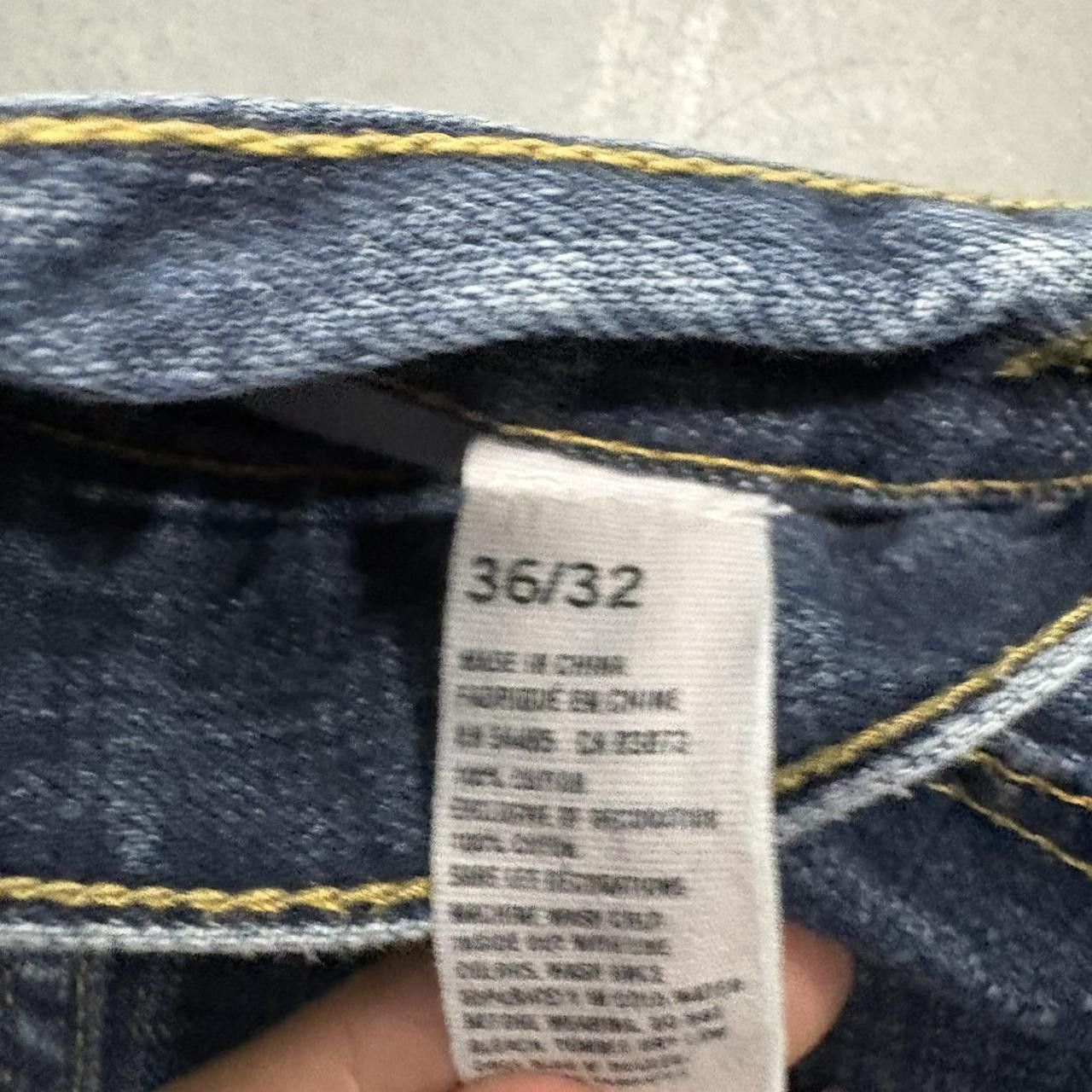 Vintage Crazy Vintage Y2K/2000s Baggy Streetwear Dark Blue Wash Denim Jeans! Size US 36 / EU 52 - 8 Thumbnail
