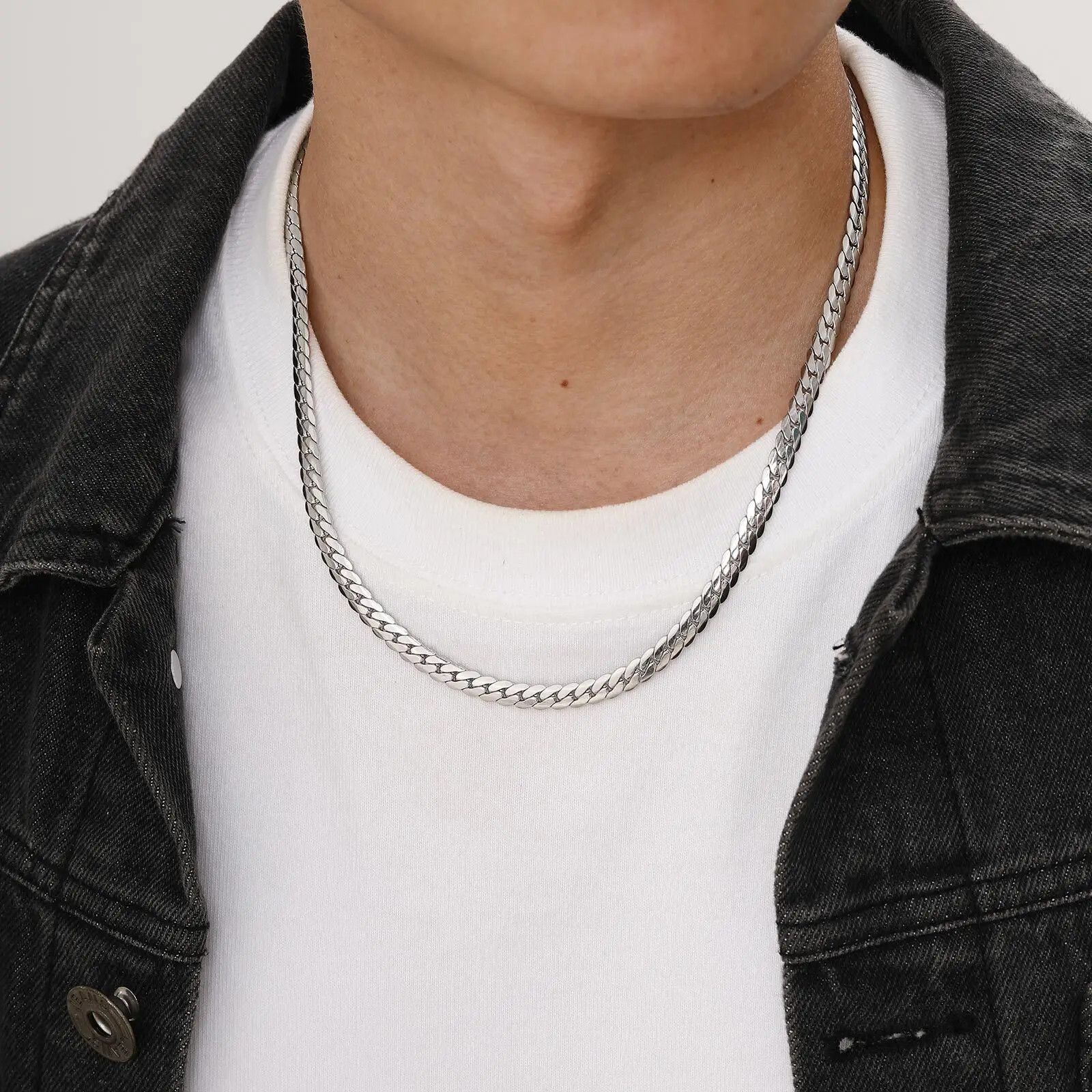 Jewelry × Vintage Flat Cuban Chain Necklace Size ONE SIZE - 2 Thumbnail