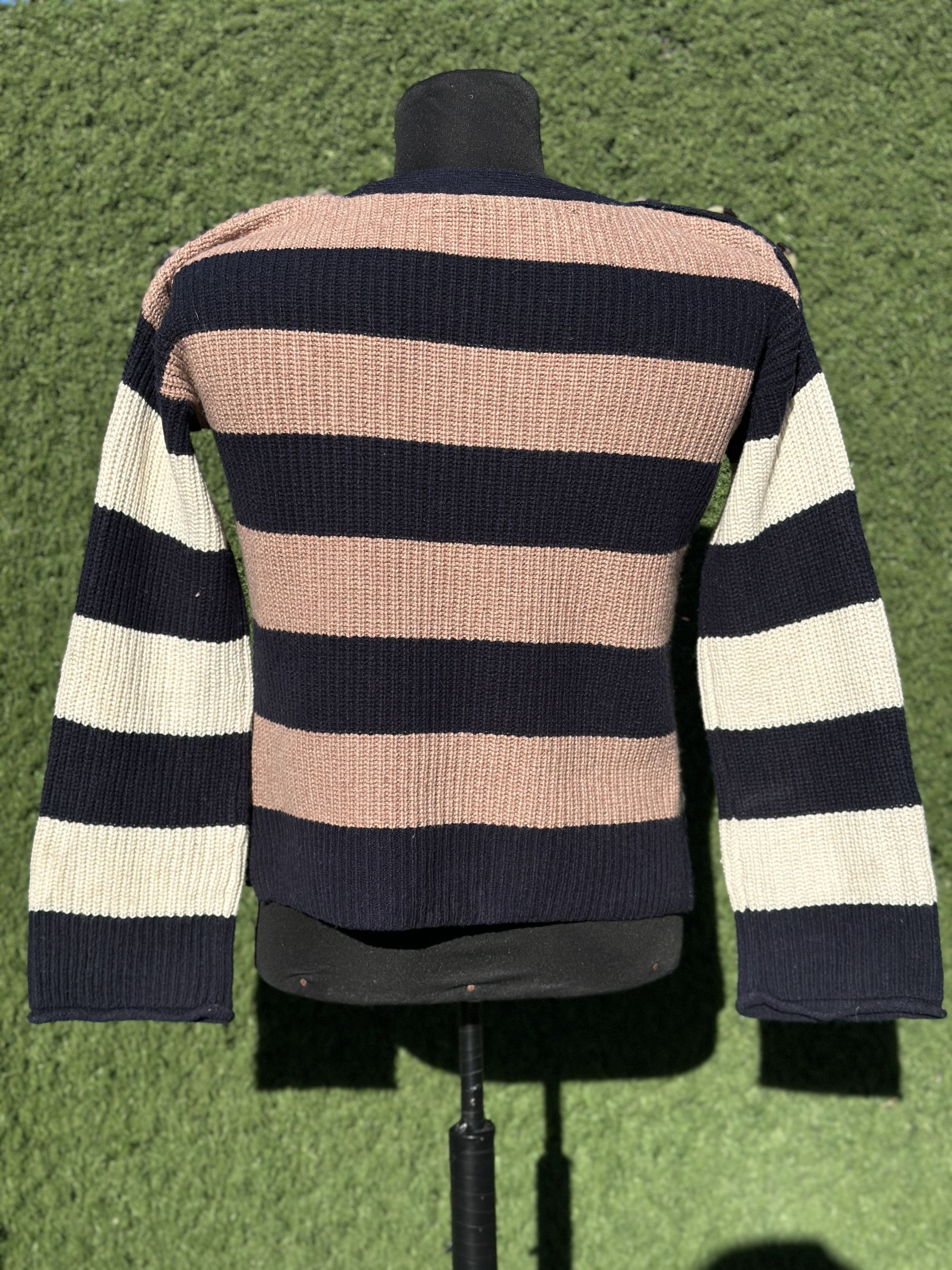 Other Jenni Kayne Striped Knit Sweater Size S Shoulder Buttons Size S / US 4 / IT 40 - 6 Thumbnail