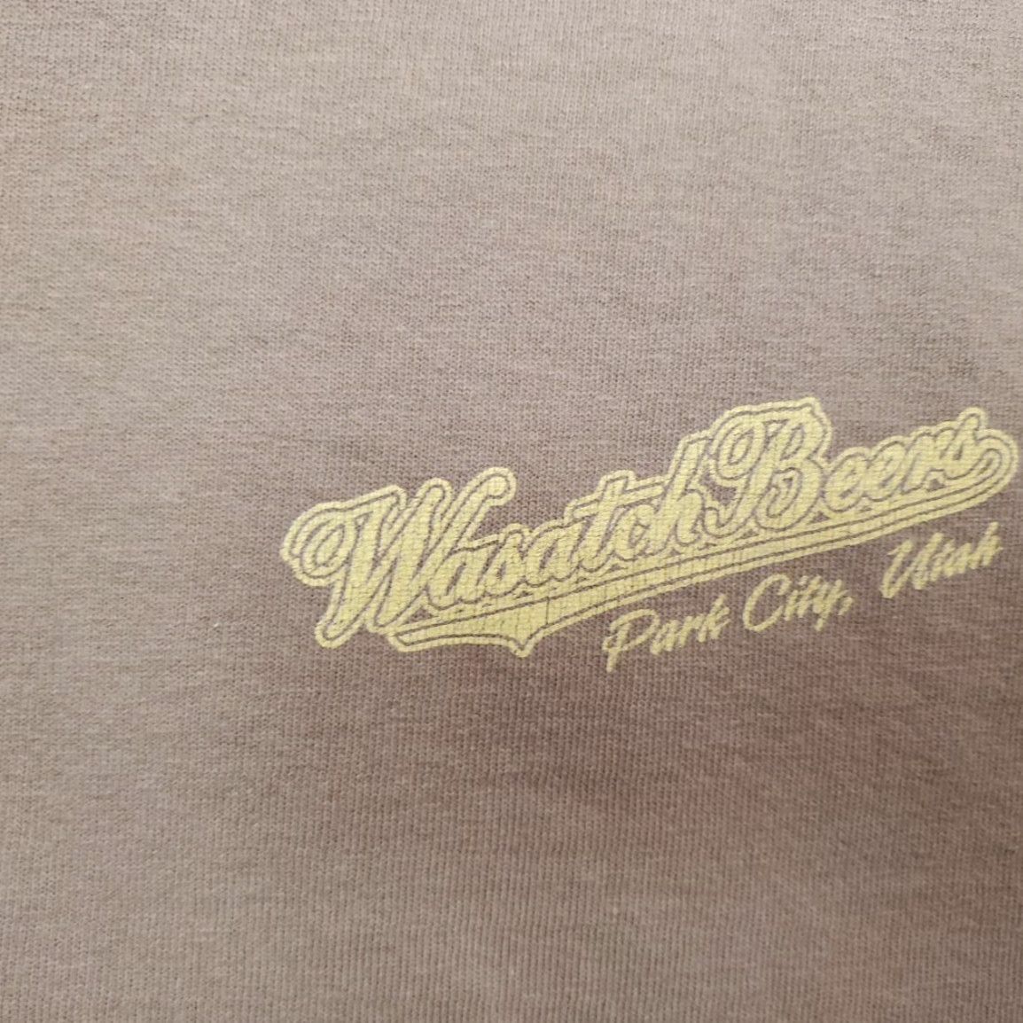 Gildan Wasatch Beer Shirt Mens Extra Large Beige Crewneck Tee Size US XL / EU 56 / 4 - 3 Thumbnail