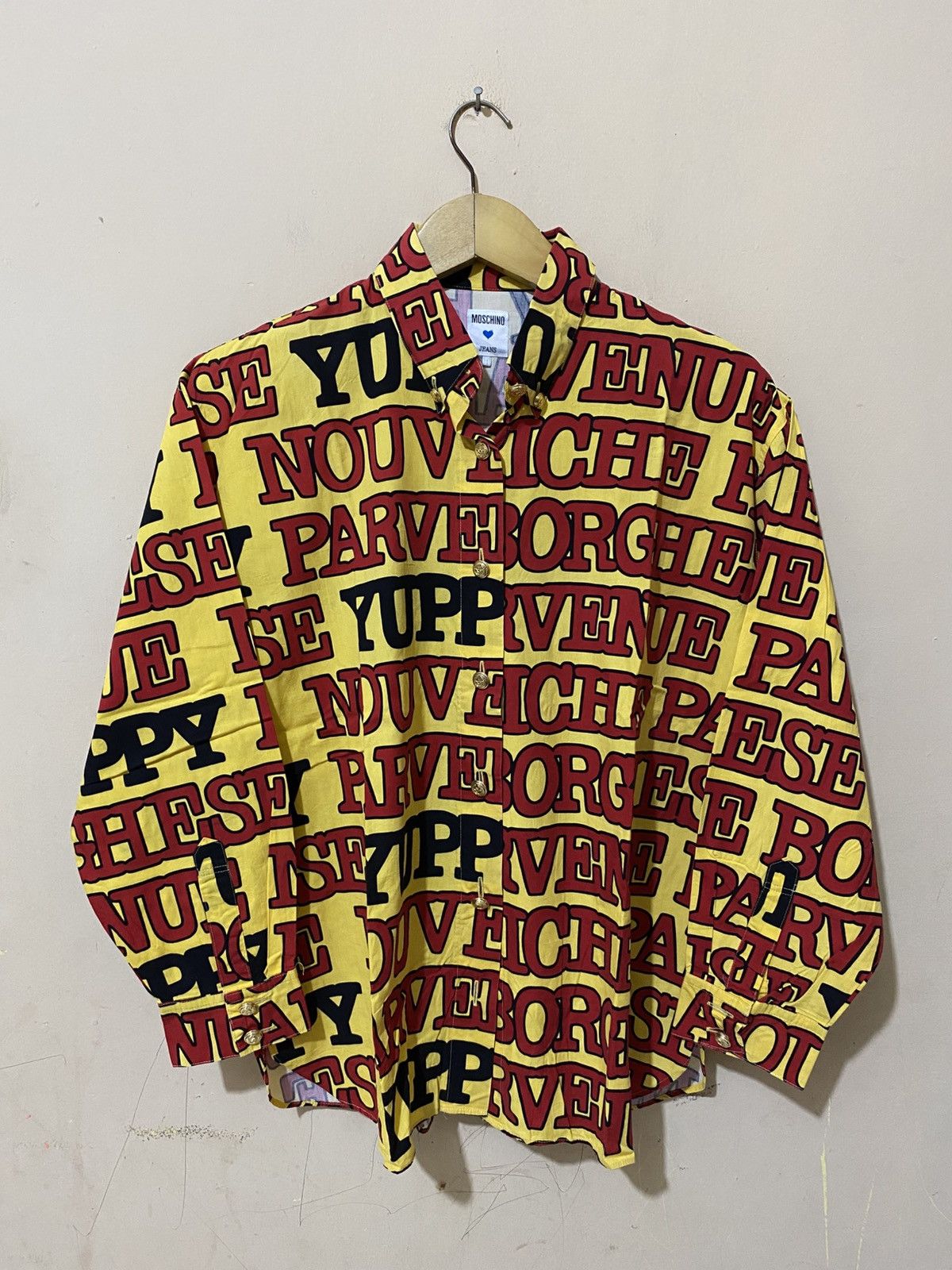 Moschino Moschino Jeans All Over Print Button Shirt Size M / US 6-8 / IT 42-44 - 1 Thumbnail