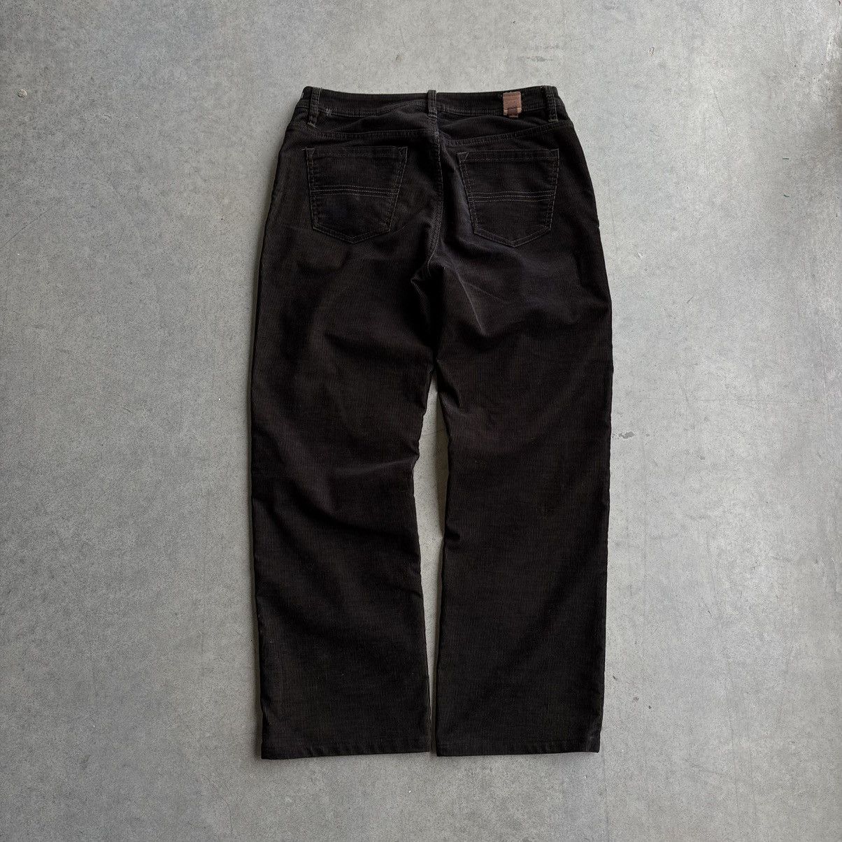 Seven 7 Vintage Brown Corduroy Dark Wash Denim Jeans 34x32 Straight Size US 34 / EU 50 - 2 Thumbnail