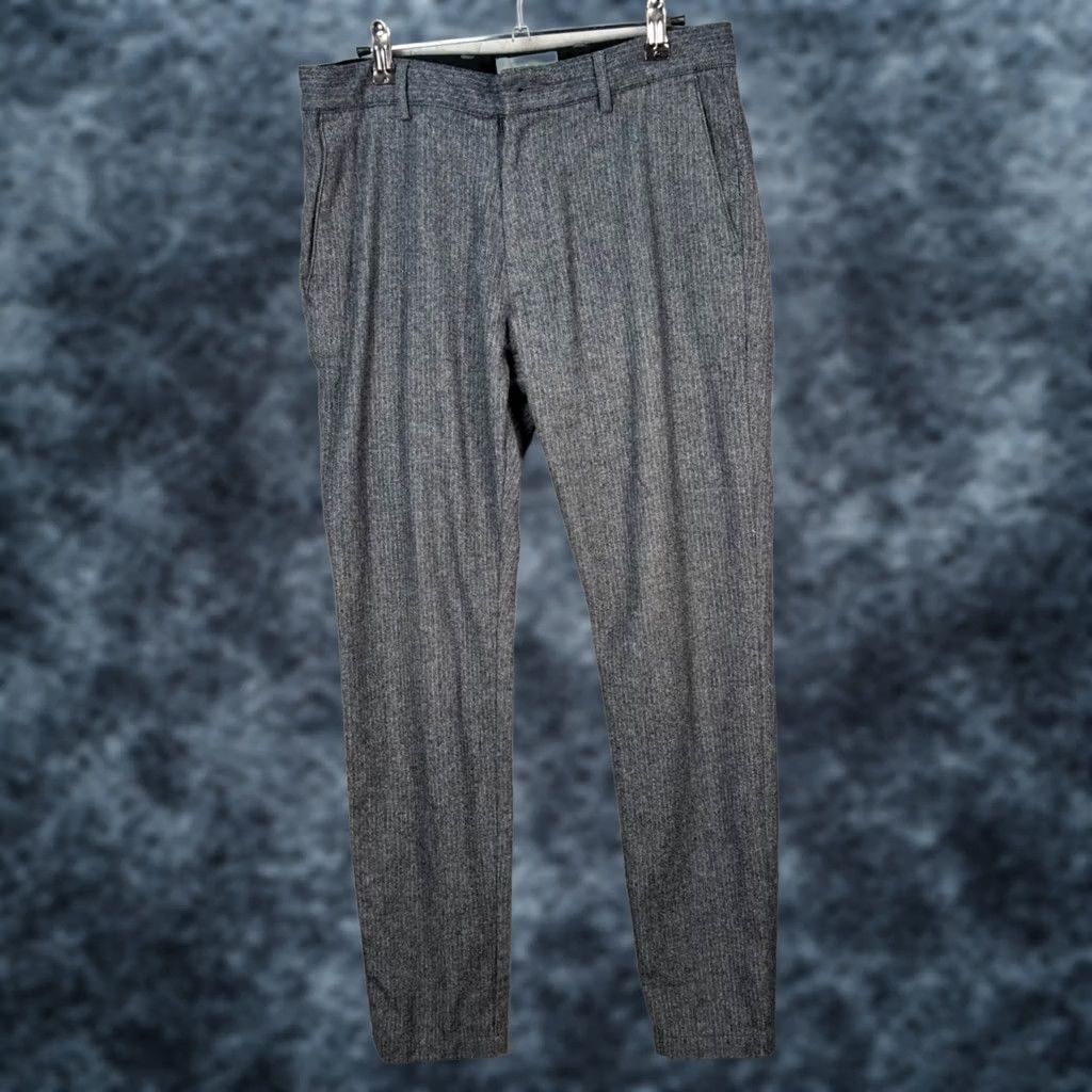 Vintage Cadet Mens Pants Dress Gray Wool Blend Herringbone 30 Inseam 31 Flat Front Slash Pocket Straight Vintage No Size US 30 / EU 46 - 1 Thumbnail