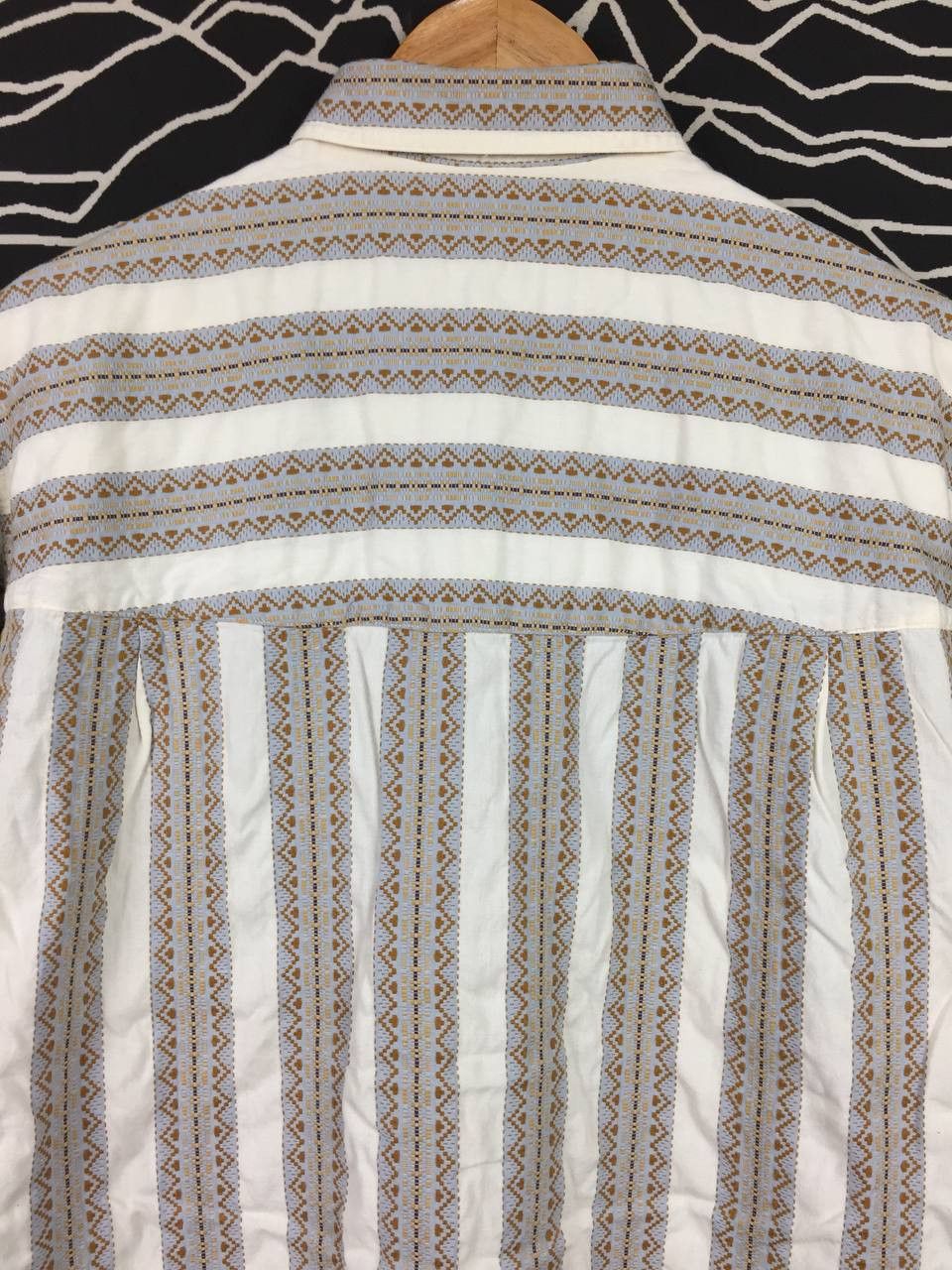 Other Vtg Christian Aujard Homme Aztec Motive Button Up Shirt Size US L / EU 52-54 / 3 - 9 Thumbnail