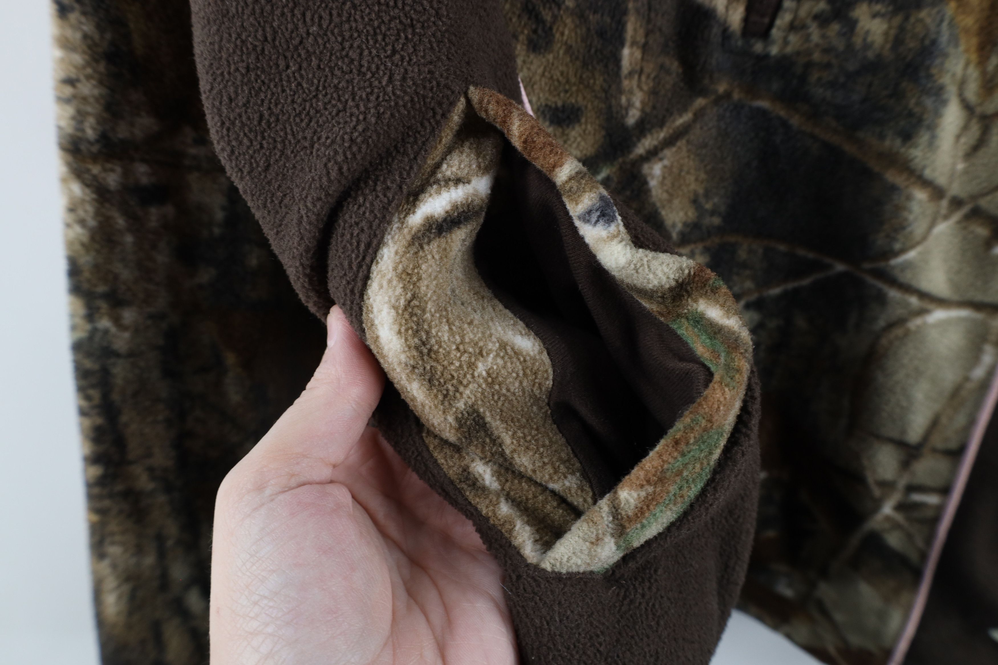 Vintage Vintage Womens Camouflage Half Zip Fleece Pullover Sweater Size L / US 10 / IT 46 - 5 Thumbnail