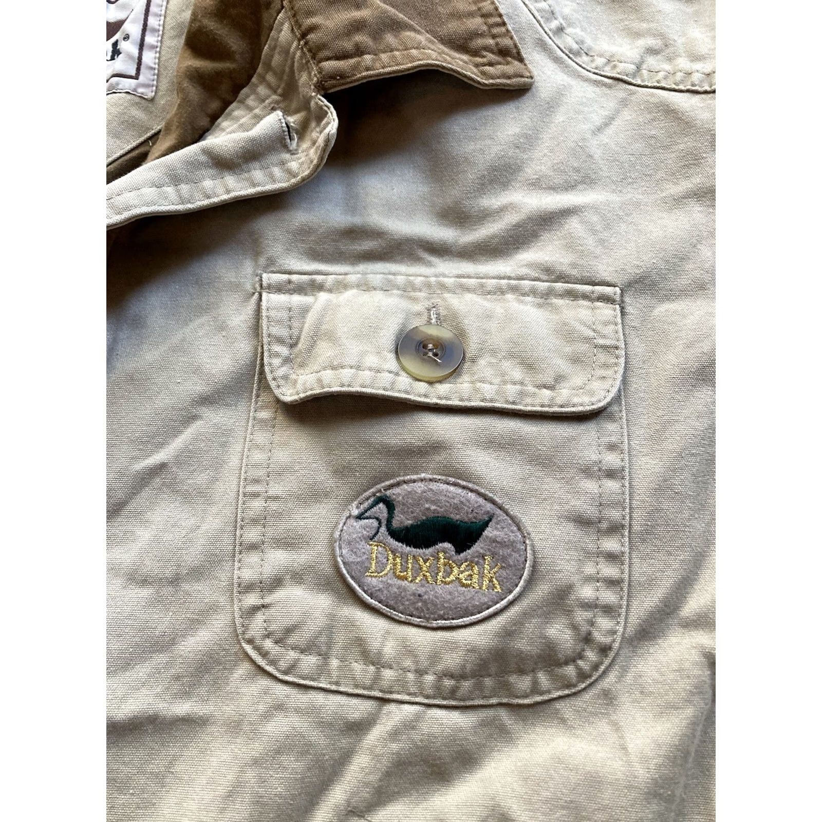 Vintage VINTAGE Duxbak Jacket Mens Size Medium Beige Tan Hunting Cotton Button Size US M / EU 48-50 / 2 - 5 Thumbnail