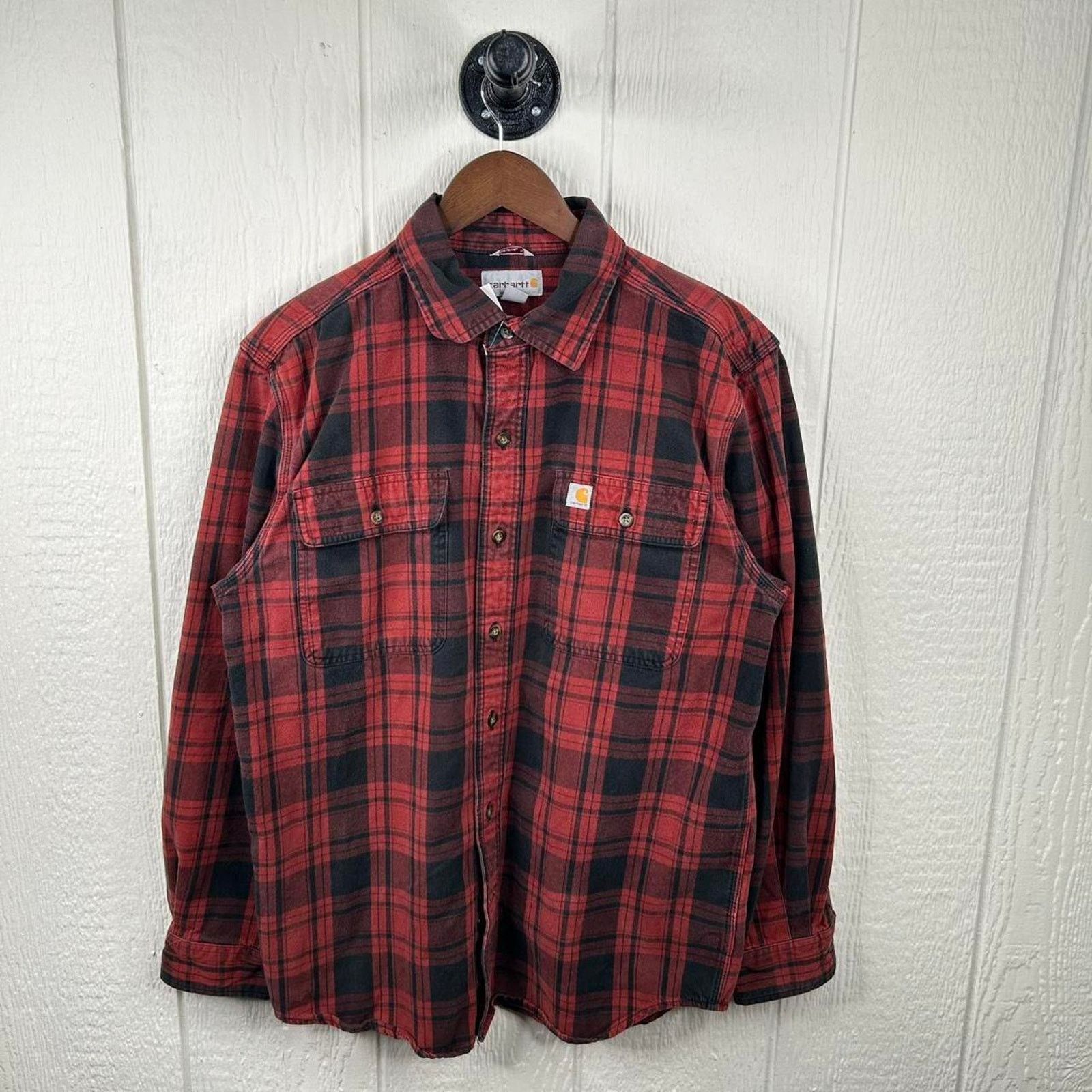 Carhartt Y2K Carhartt Plaid Red & Black Button-Up Flannel Medium Size US M / EU 48-50 / 2 - 1 Thumbnail
