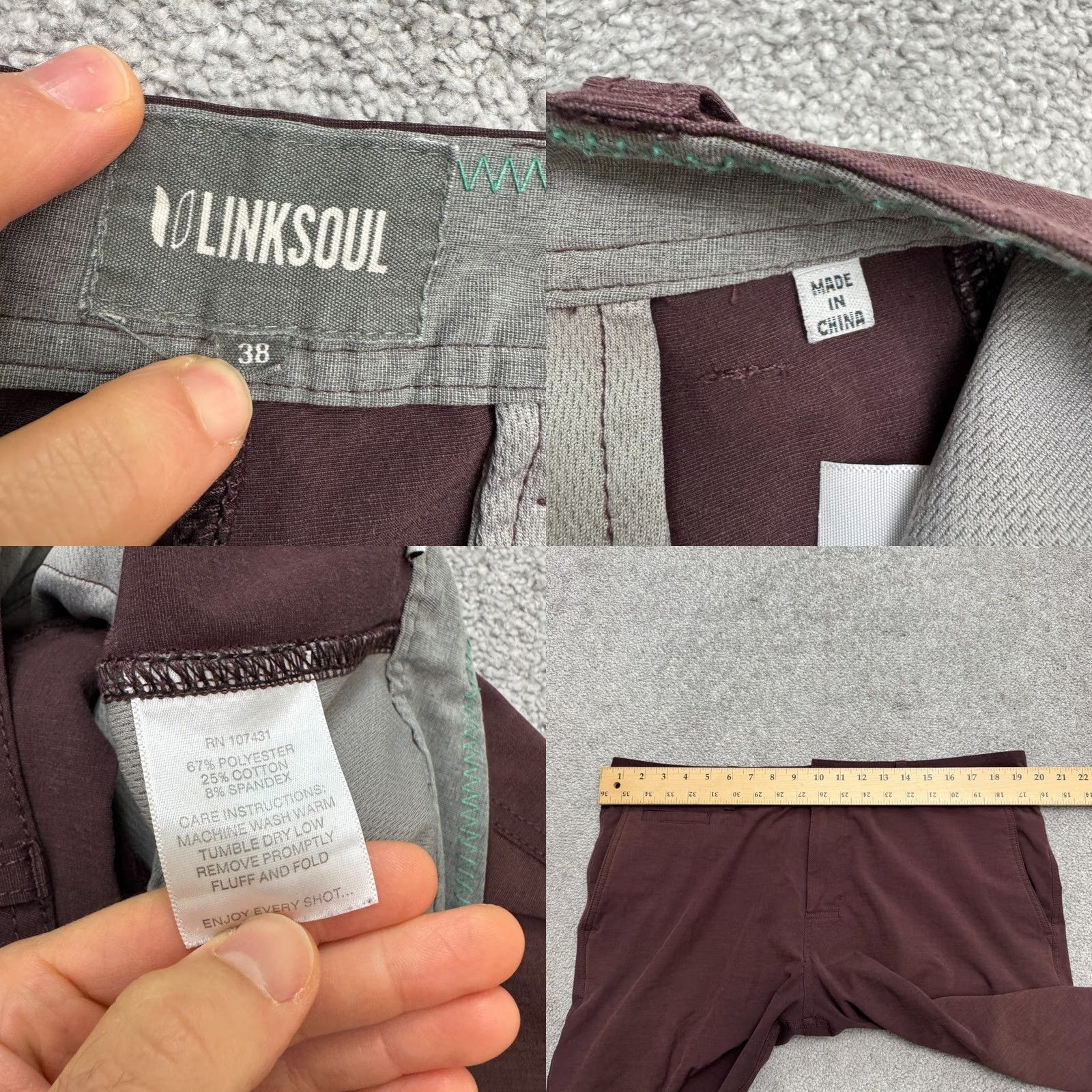 Vintage Linksoul Performance Boardwalk Golf Hybrid Chino Shorts Mens 38 Brown Stretch Size US 38 / EU 54 - 8 Thumbnail