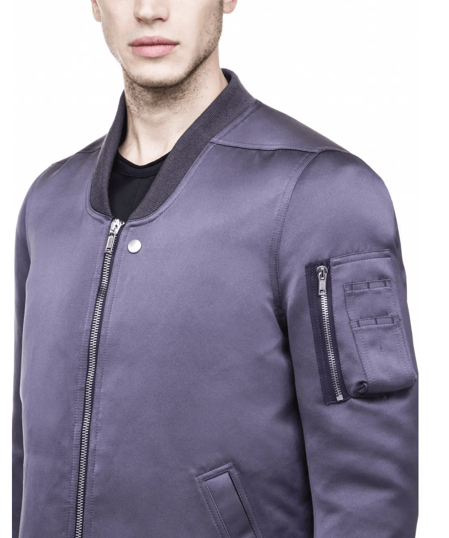 Rick Owens RARE: FW17 Glitter Faun Plum Long Bomber Jacket IT 50 – Size US M / EU 48-50 / 2 - 13 Thumbnail