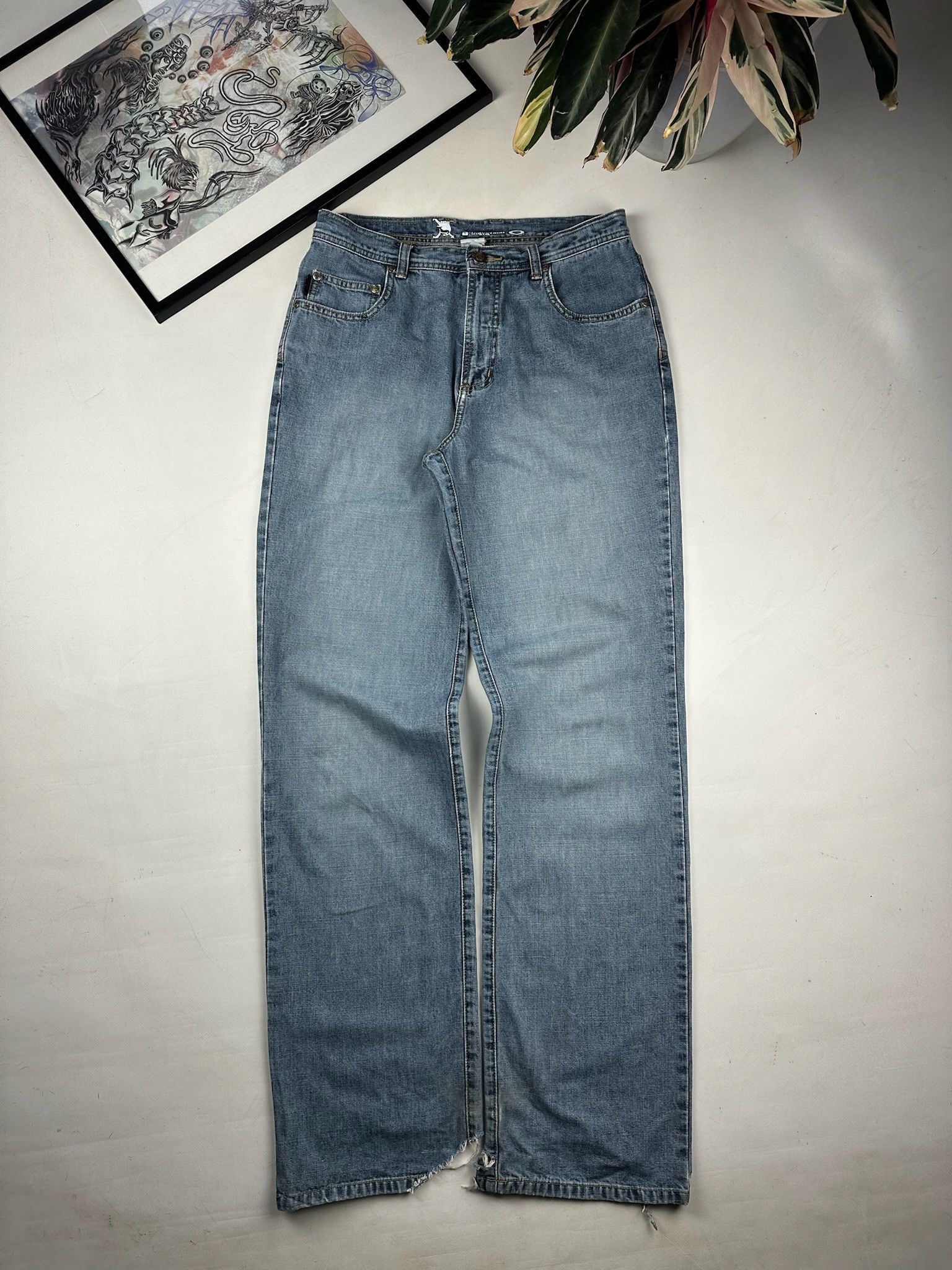 Oakley Vintage Oakley jeans industrial denim distressed Size US 31 - 7 Thumbnail