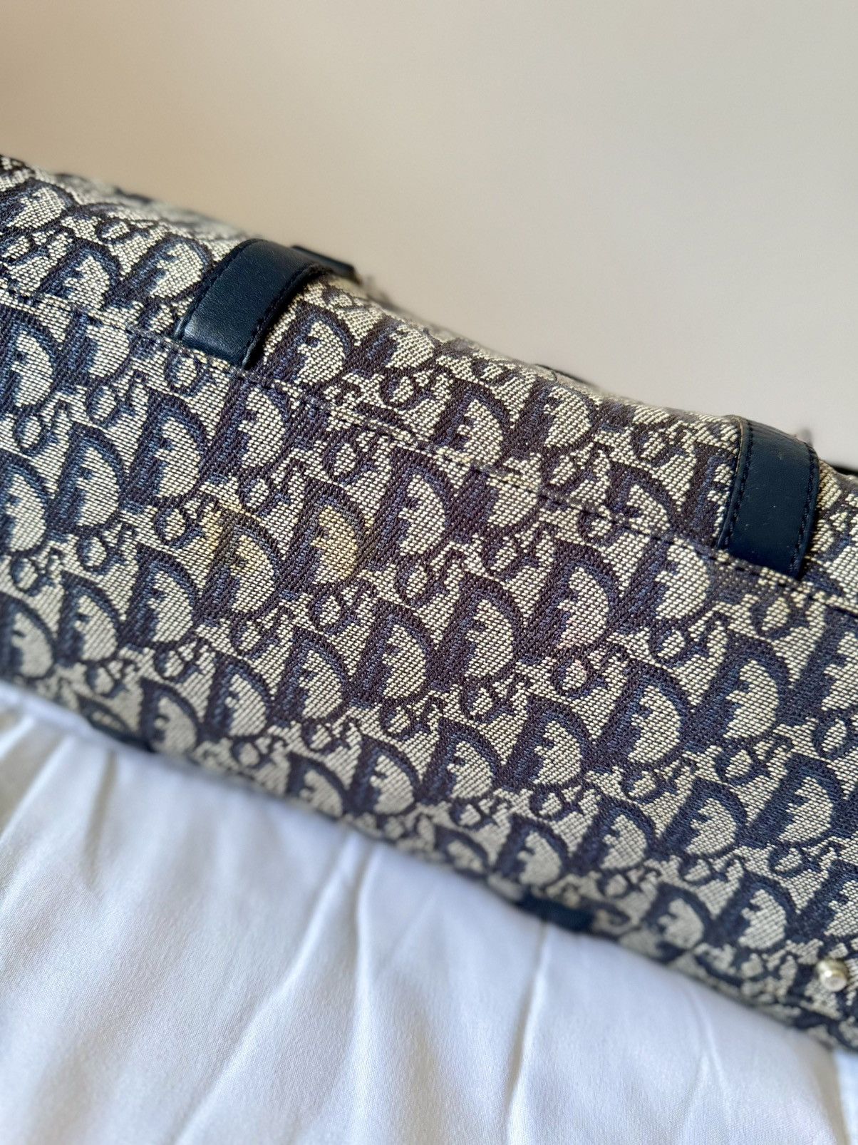 Christian Dior Monsieur × Dior × Vintage DIOR Navy Blue Diorissimo Trotter Charm Shoulder Duffle Bag Size ONE SIZE - 18 Thumbnail