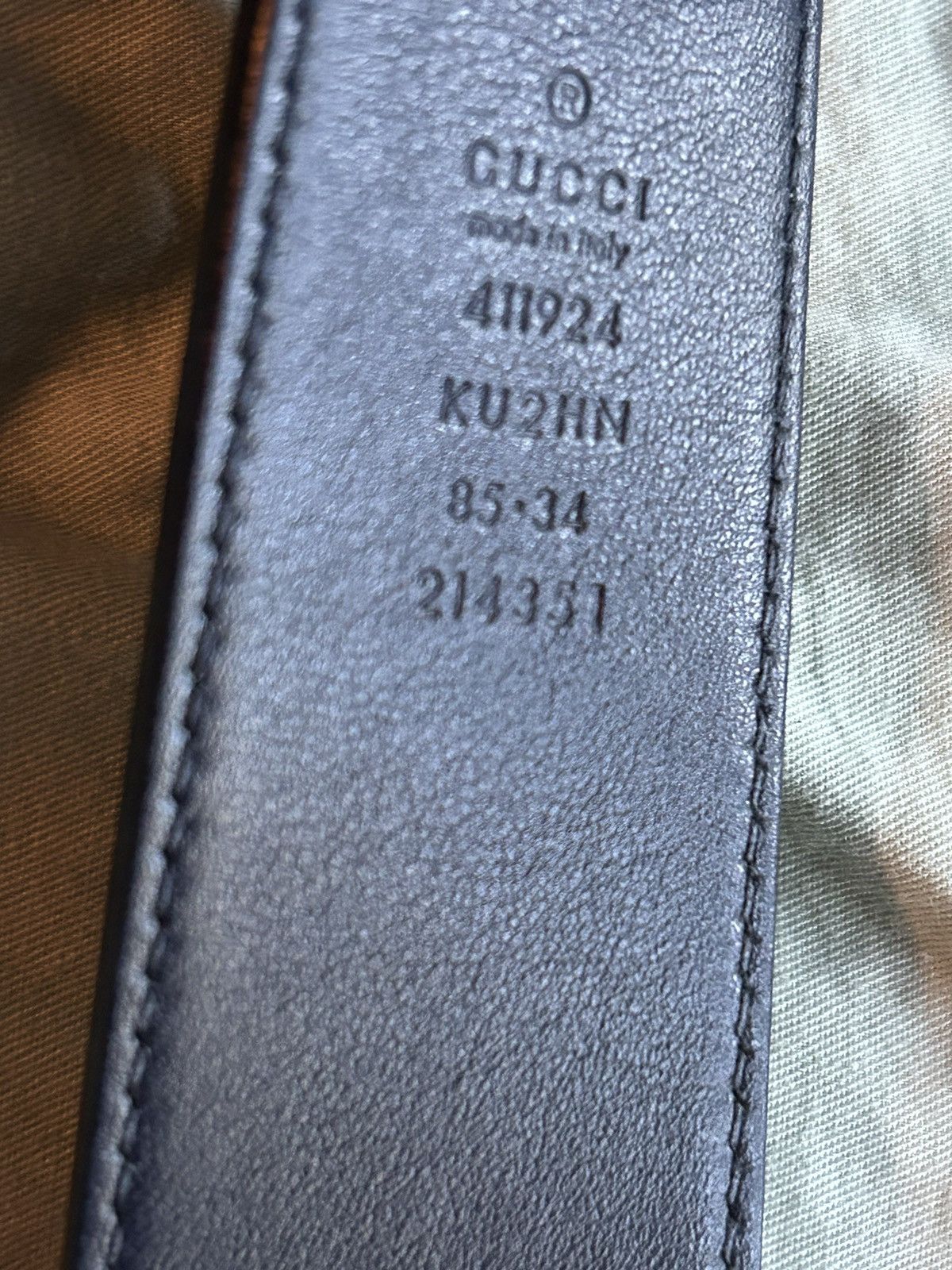 Gucci Floral Blue Gucci Monogram Belt Size 32 - 3 Thumbnail