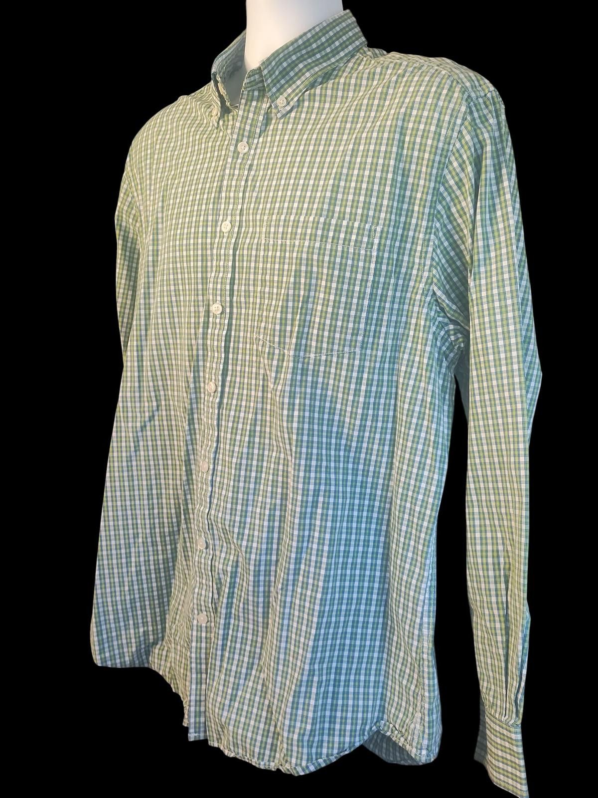 Old Navy Old Navy Men's Green Check Casual Button-Down Shirt Size US XL / EU 56 / 4 - 4 Thumbnail