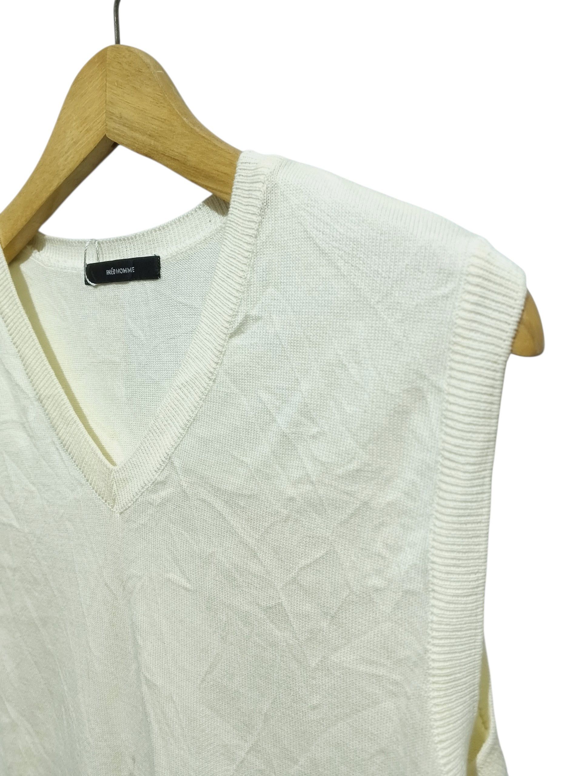 Yohji Yamamoto Ined Homme By Yohji Yamamoto White Knit Vest Size US XS / EU 42 / 0 - 4 Thumbnail