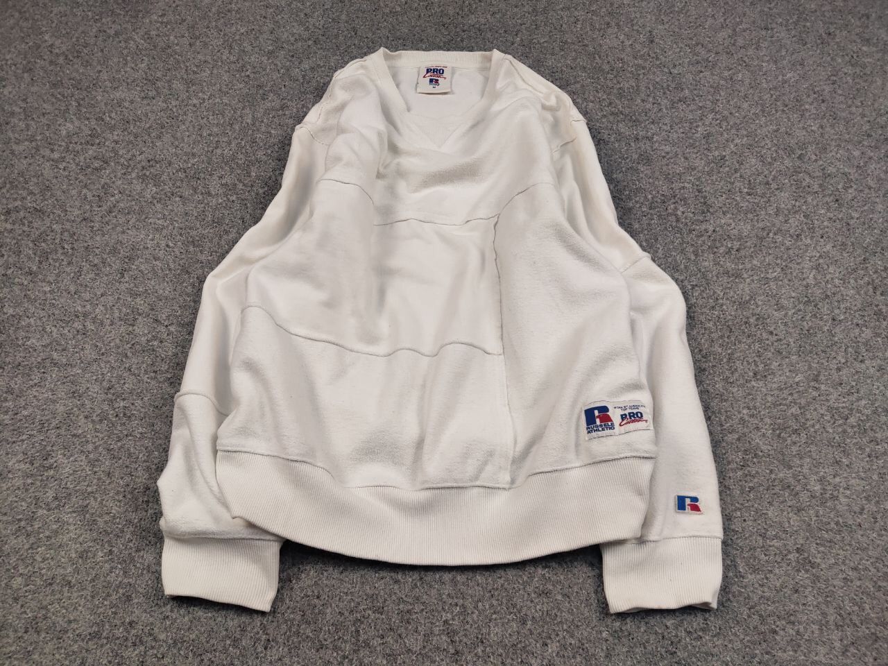 Russell Athletic Vintage Russell Athletic Pro USA Patchwork Boxy Sweatshirt Size US M / EU 48-50 / 2 - 2 Thumbnail