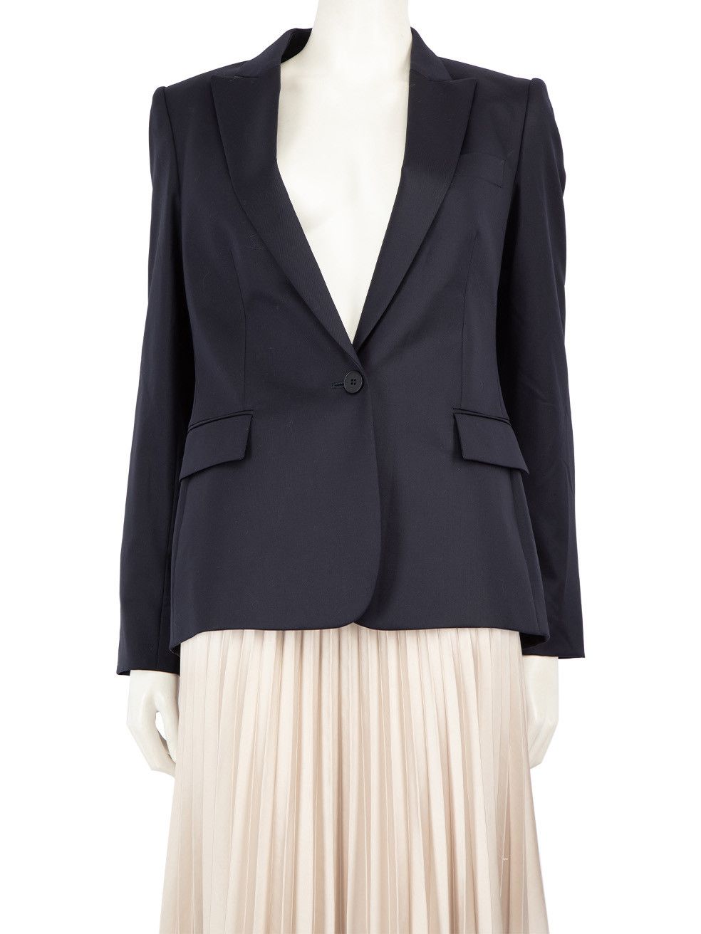 image of Stella Mccartney Navy Single Breast Blazer Jacket, Women's (Size Medium)