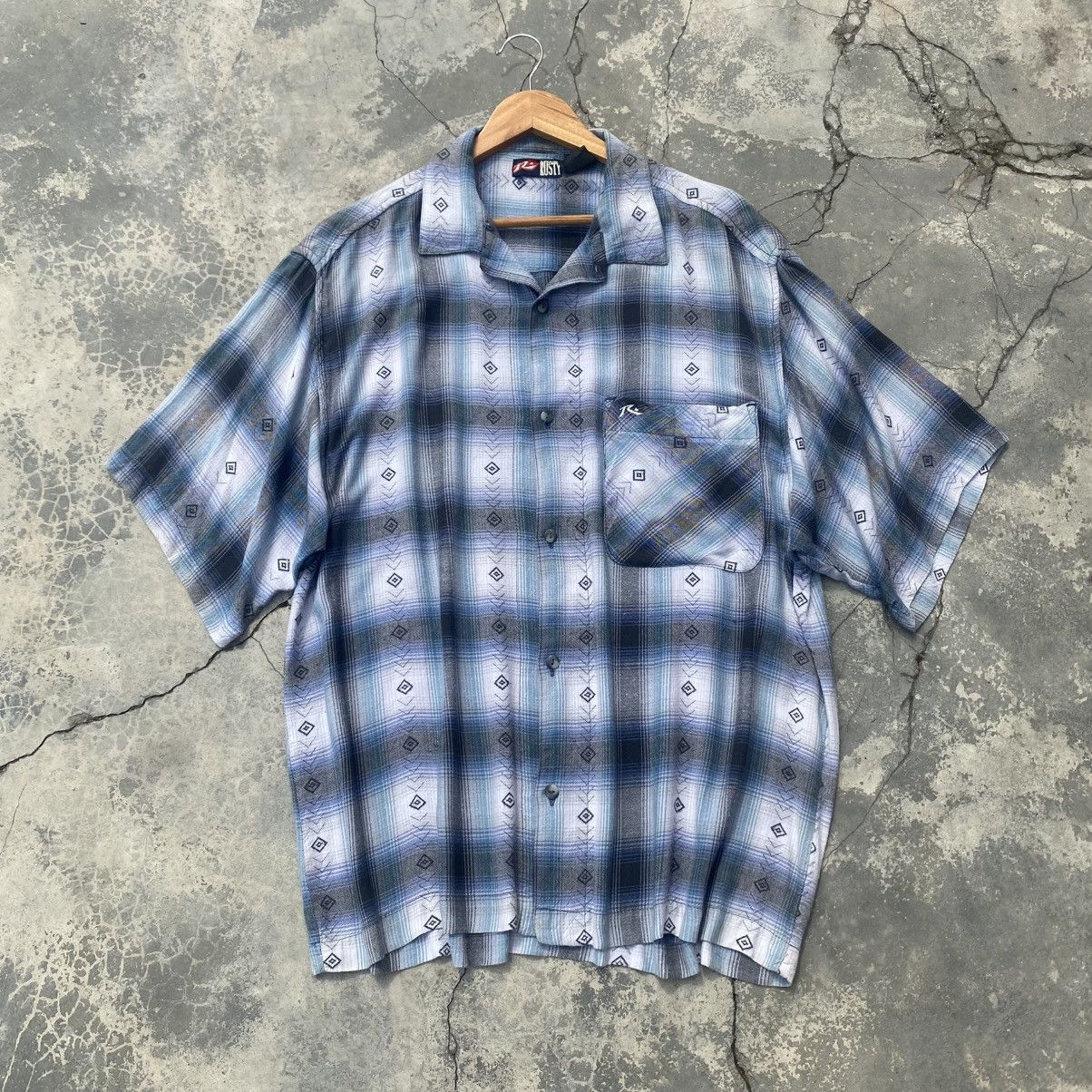 Mambo 1990s RUSTY Pattern Shirt Size US XL / EU 56 / 4 - 1 Thumbnail