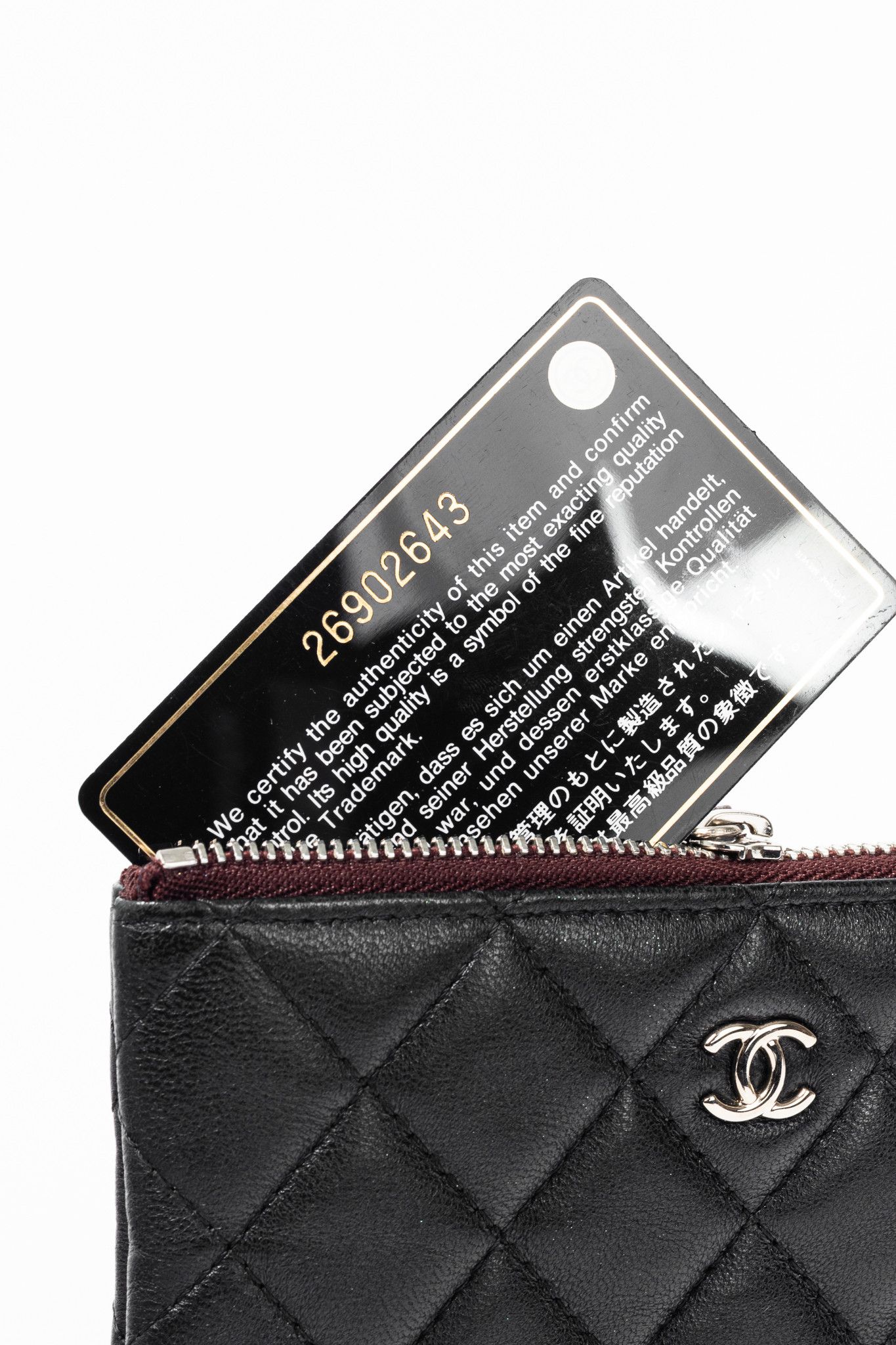 Chanel Chanel Black Lambskin Classic Zipped O Pouch Size ONE SIZE - 12 Thumbnail