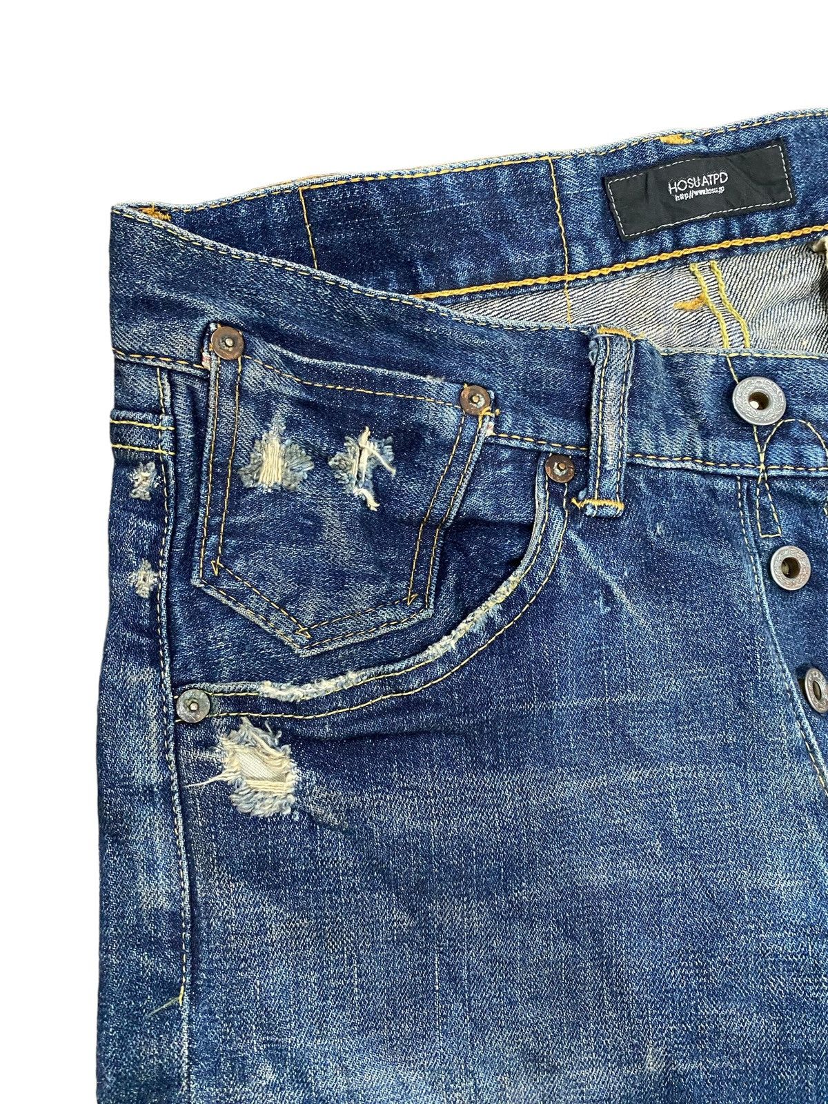 Designer × Japanese Brand Hosu.Atpd Redline Jeans W30” Size US 30 / EU 46 - 15 Thumbnail