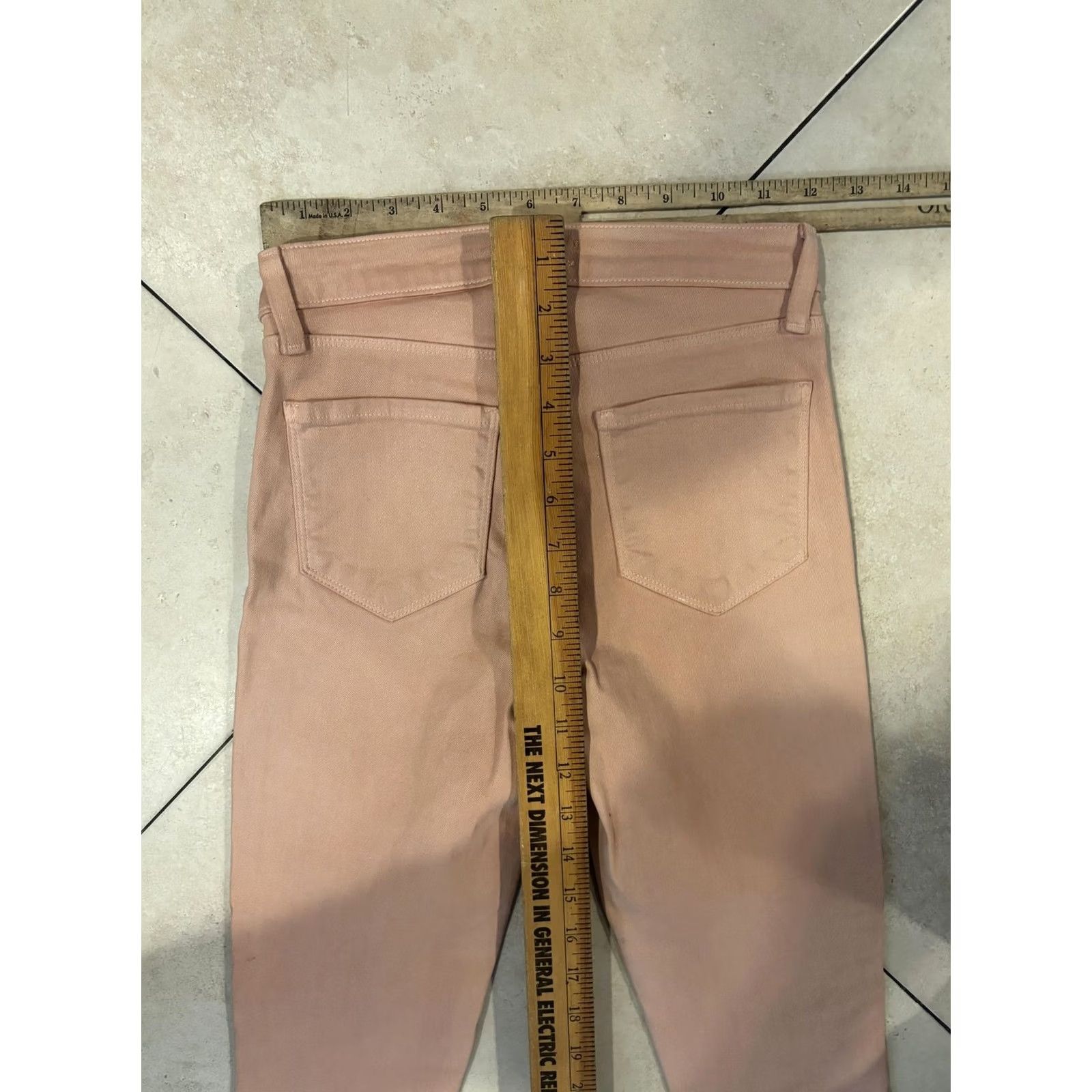 L'AGENCE L'Agence Jeans Womens Pink Skinny Stretch Light Wash Denim Ankle Pants USA Size 42" / US 20 - 5 Thumbnail