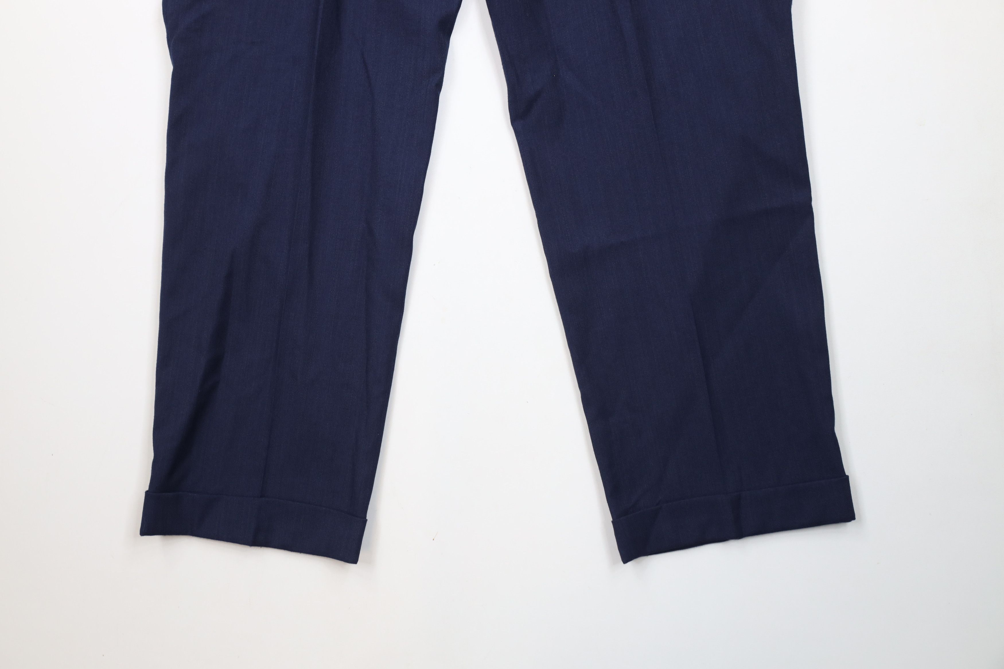 Ralph Lauren × Vintage Vintage Ralph Lauren Blend Pleated Wide Leg Chino Pants Blue Size US 38 / EU 54 - 13 Thumbnail