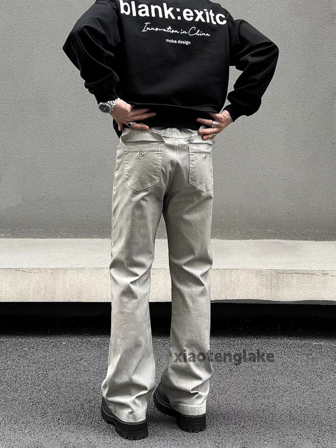 Jean × Vintage washed faded cleanfit yuppie bootcut grunge jeans Size US 28 / EU 44 - 3 Thumbnail