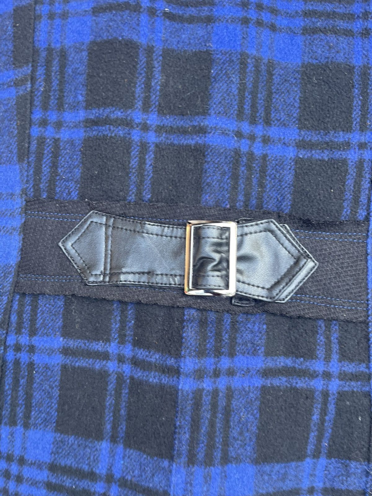 If Six Was Nine Algonquins Punk Tartan Buckle Coat With Faux Fur Hood Size M / US 6-8 / IT 42-44 - 8 Thumbnail
