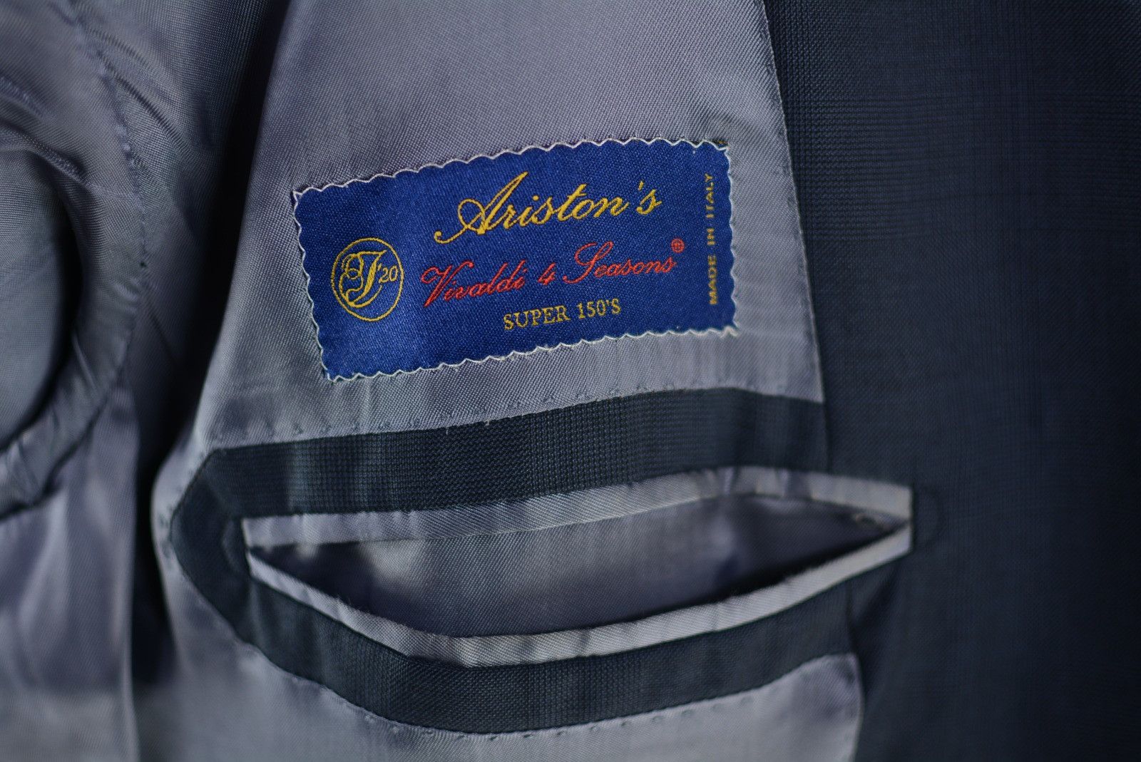 Handmade Antonio Verago Men's Blazer - dark blue Size 94 DE/ 38L UK Size 38L - 2 Thumbnail