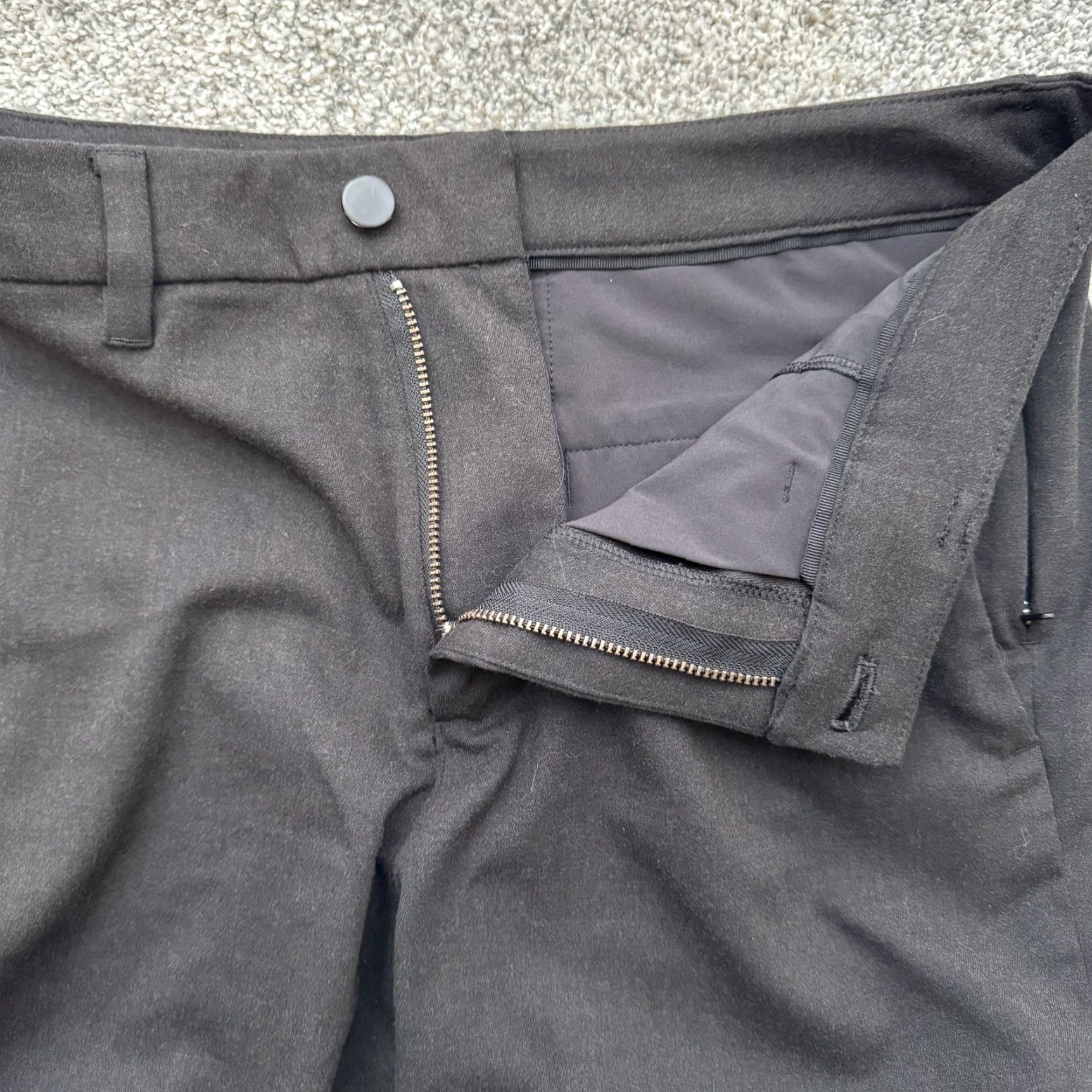 Lululemon Lululemon Mens Pants Slim Fit Black 33x31 Chino Flat Front Zip Pocket Tapered Inseam 31 Dress Travel Casual Business Golf Size US 33 - 7 Thumbnail