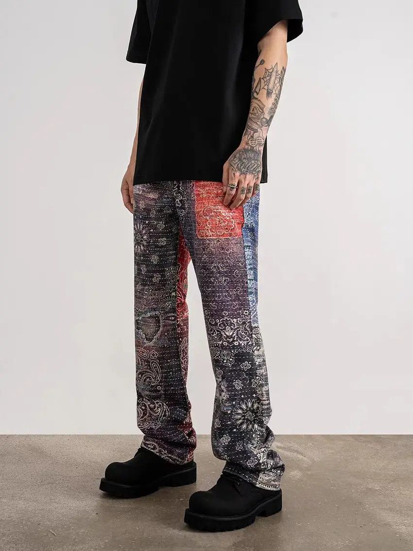 Designer × Japanese Brand Vintage Hip Hop Street Loose Casual Pants Size US 32 / EU 48 - 2 Thumbnail