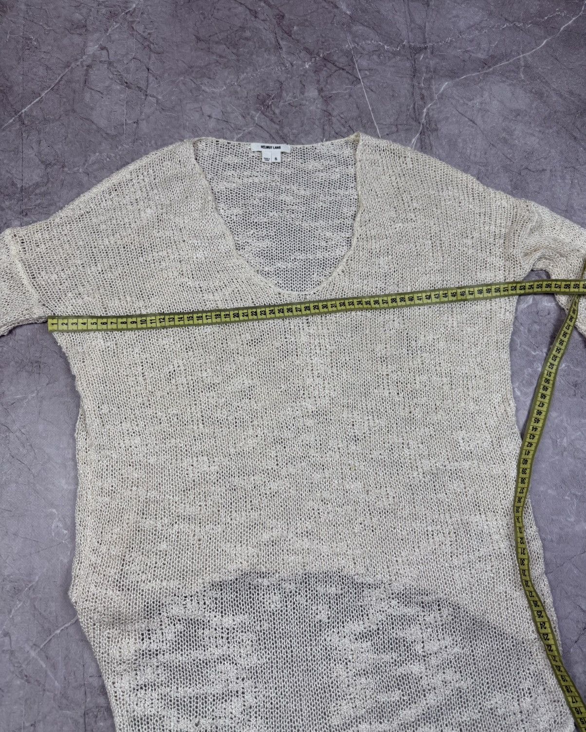 Helmut Lang RARE HELMUT LANG GOLD MESH SWEATER TOP Size S / US 4 / IT 40 - 17 Thumbnail