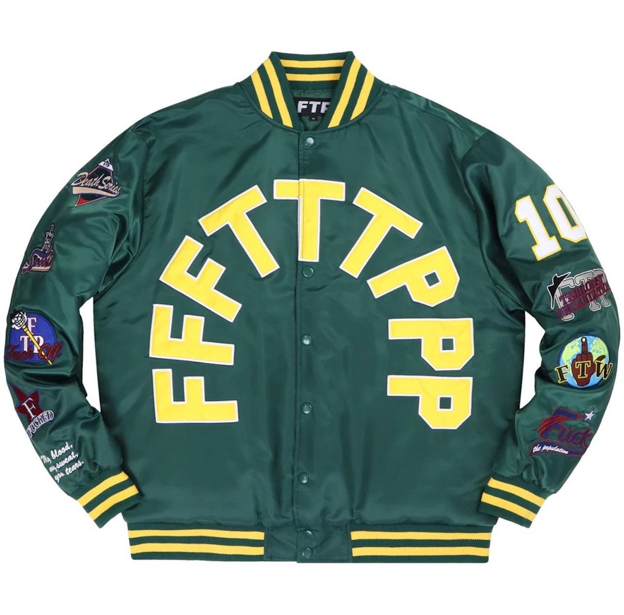Fuck The Population FTP varsity jacket -Green Size US M / EU 48-50 / 2 - 4 Thumbnail