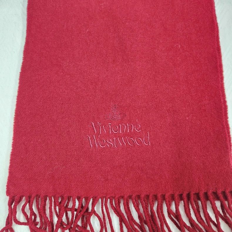 Vivienne Westwood Vivienne Westwood A red wool scarf and a shawl Size ONE SIZE - 2 Thumbnail