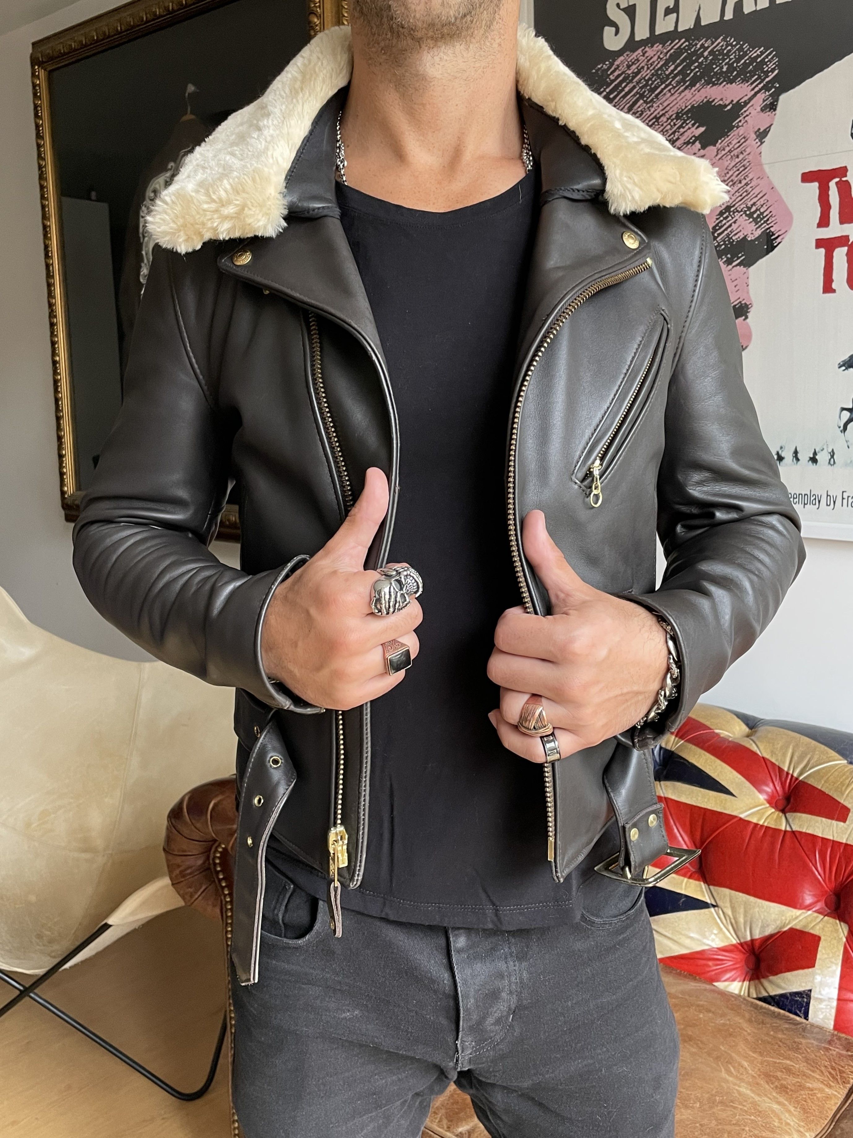 Schott Leather Jacket SCHOTT 618 Brown Detachable collar Size US S / EU 44-46 / 1 - 5 Thumbnail