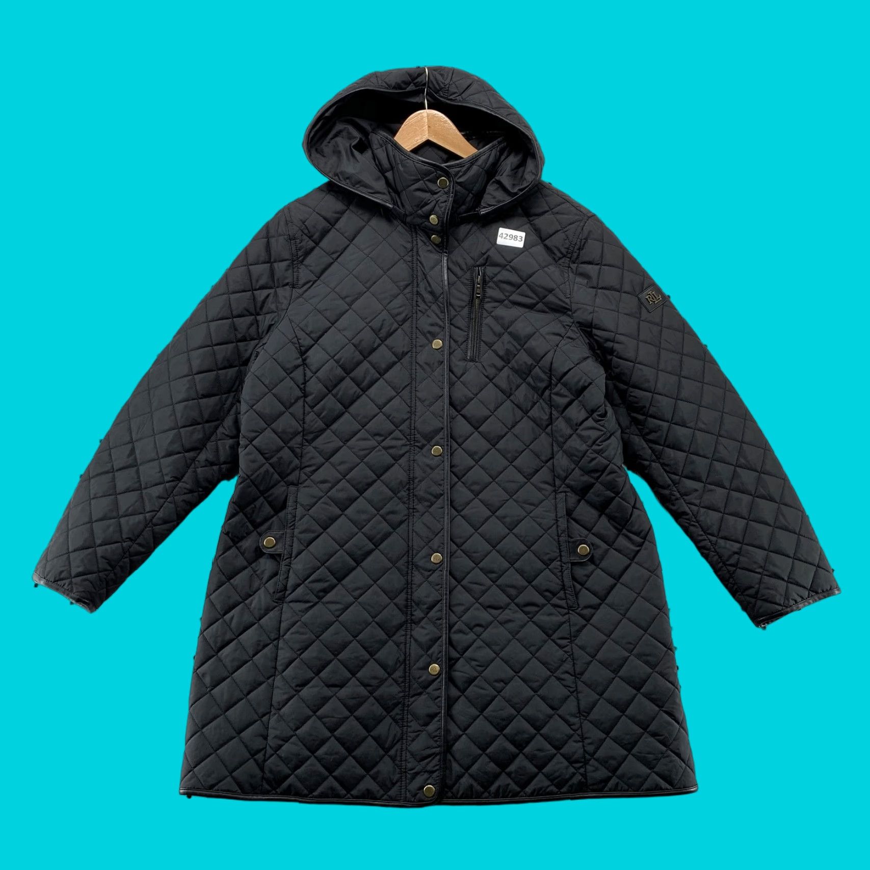 Ralph Lauren VINTAGE LRL Lauren Ralph Lauren Black Quilted Hooded Coat Womens Size 0X Equestrian Size XL / US 12-14 / IT 48-50 - 1 Thumbnail