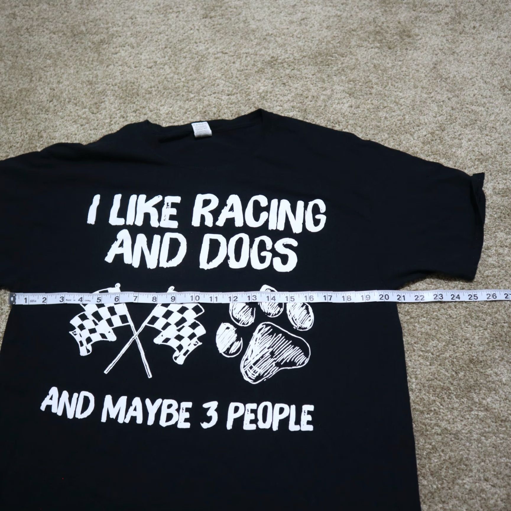 Vintage I Like Dogs And Maybe 3 People Racing Graphic Men's T Shirt Size Large Size US L / EU 52-54 / 3 - 3 Thumbnail