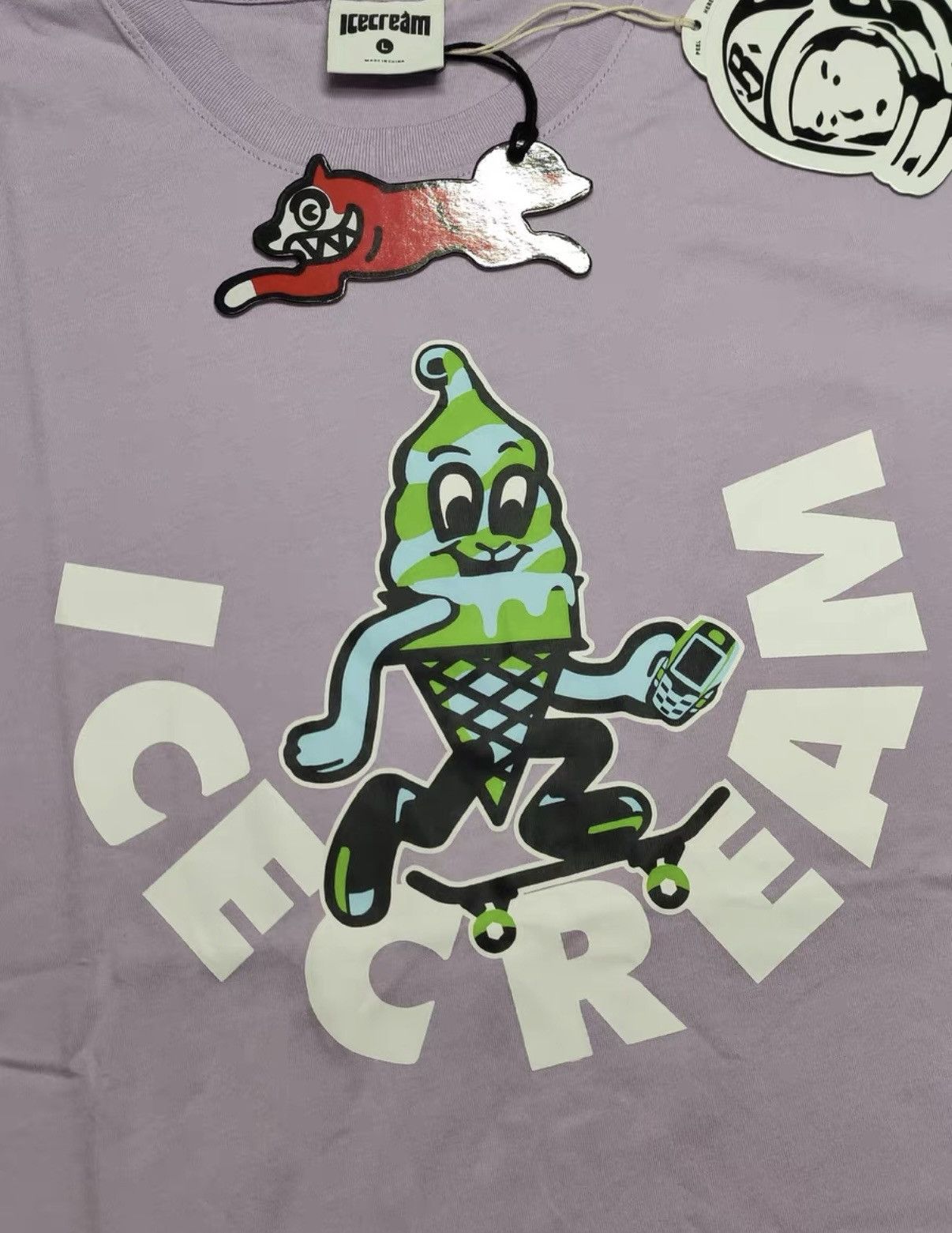 Billionaire Boys Club ICECREAM Lavender Graphic Short Sleeve T-Shirt Size US L / EU 52-54 / 3 - 6 Thumbnail