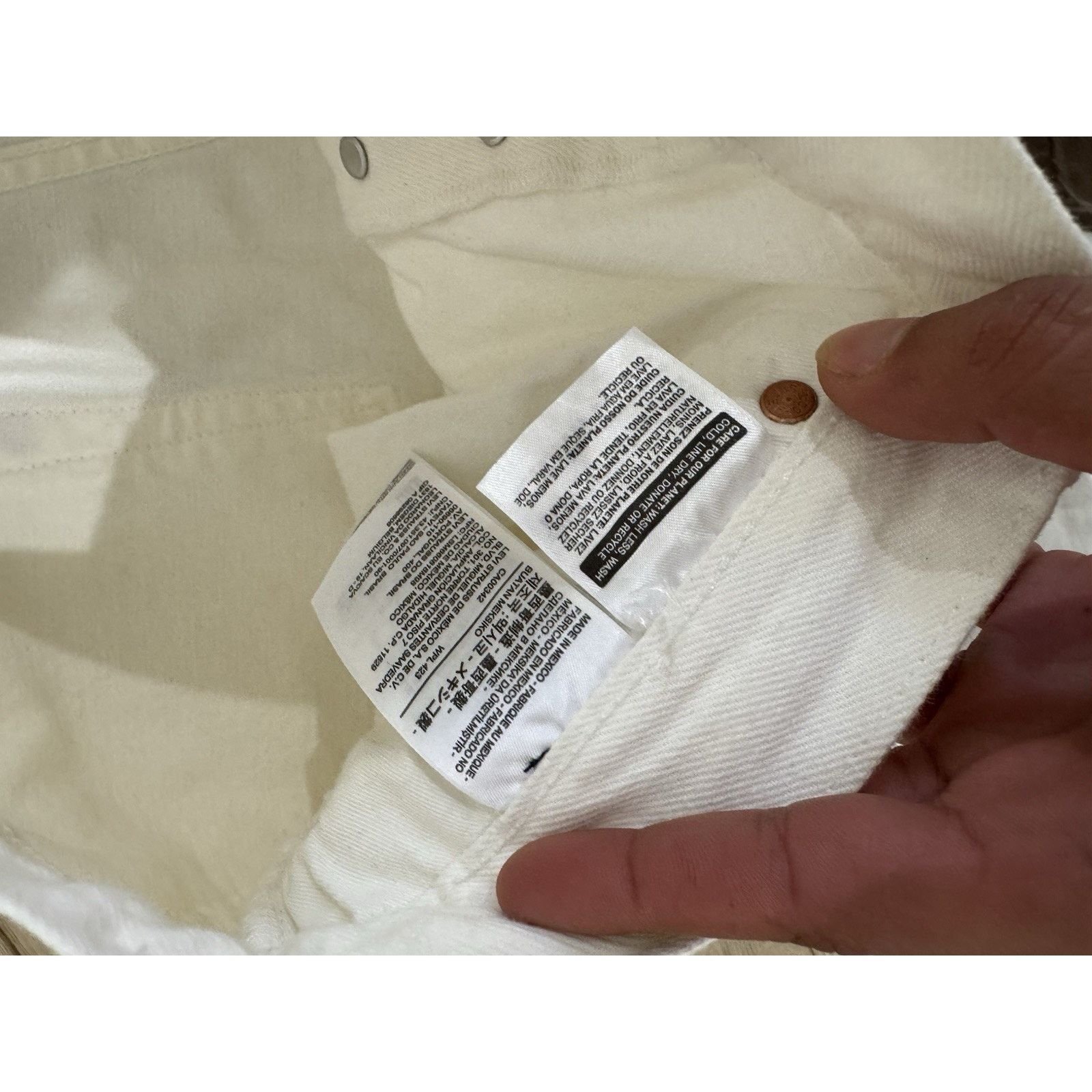 DENIM TEARS Denim Tears x Levi's 501 Button Fly Big E Jeans White Size US 33 - 5 Thumbnail