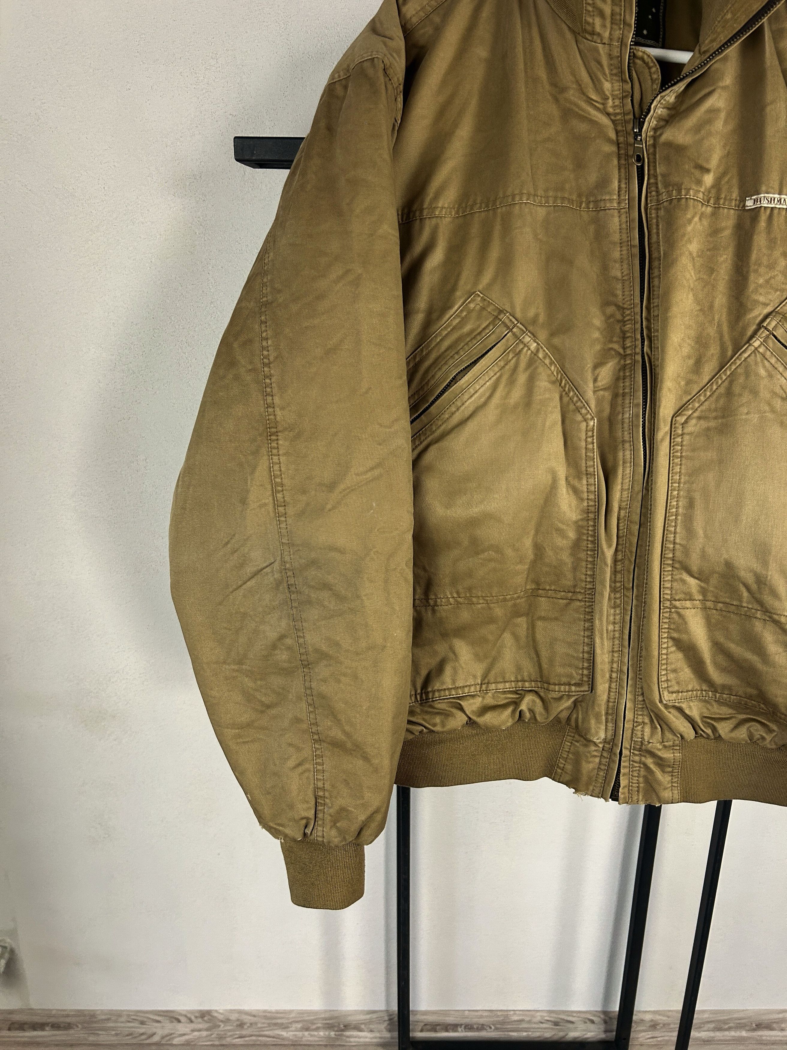 Vintage Vintage Bomber Jacket Brown Minimal Military Biker Y2K Core Size US XL / EU 56 / 4 - 2 Thumbnail