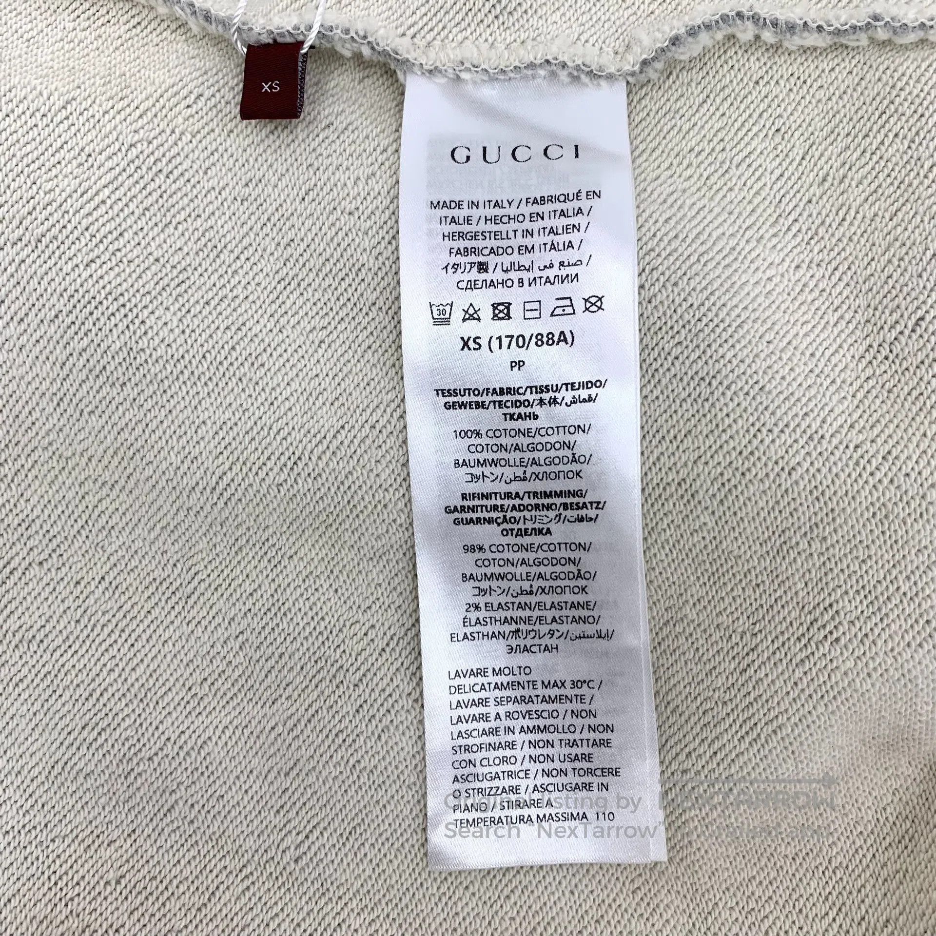 Gucci Guicci Grey Logo Letter Printed Cotton Round Neck Long Sle Size US XS / EU 42 / 0 - 6 Thumbnail