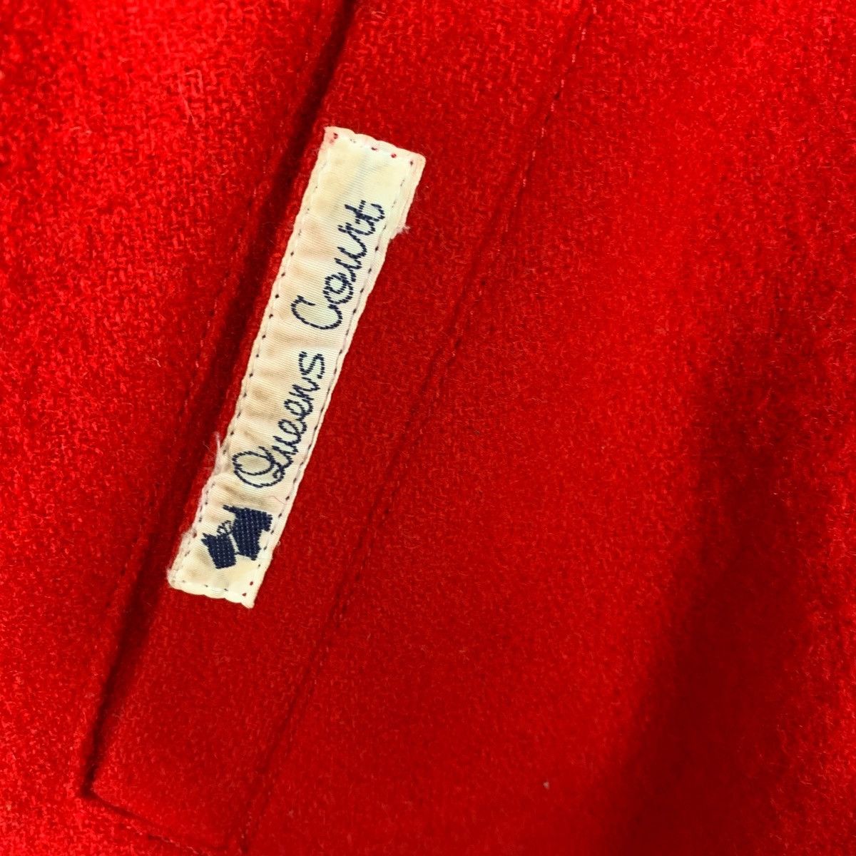Japanese Brand QUEENS COURT Red Wool Bomber Jacket #0939-C42 Size US M / EU 48-50 / 2 - 18 Thumbnail
