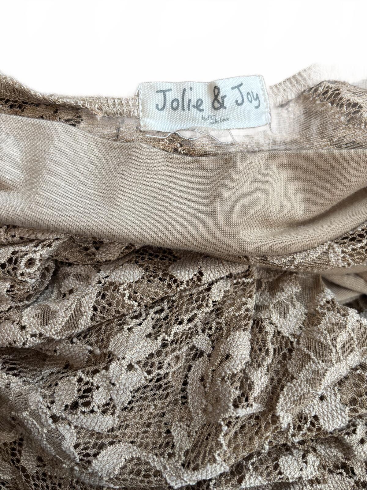 Other Vintage inspo Beige Lace Ruched Mock Neck Boho Y2K. M/L. Size M / US 6-8 / IT 42-44 - 7 Thumbnail