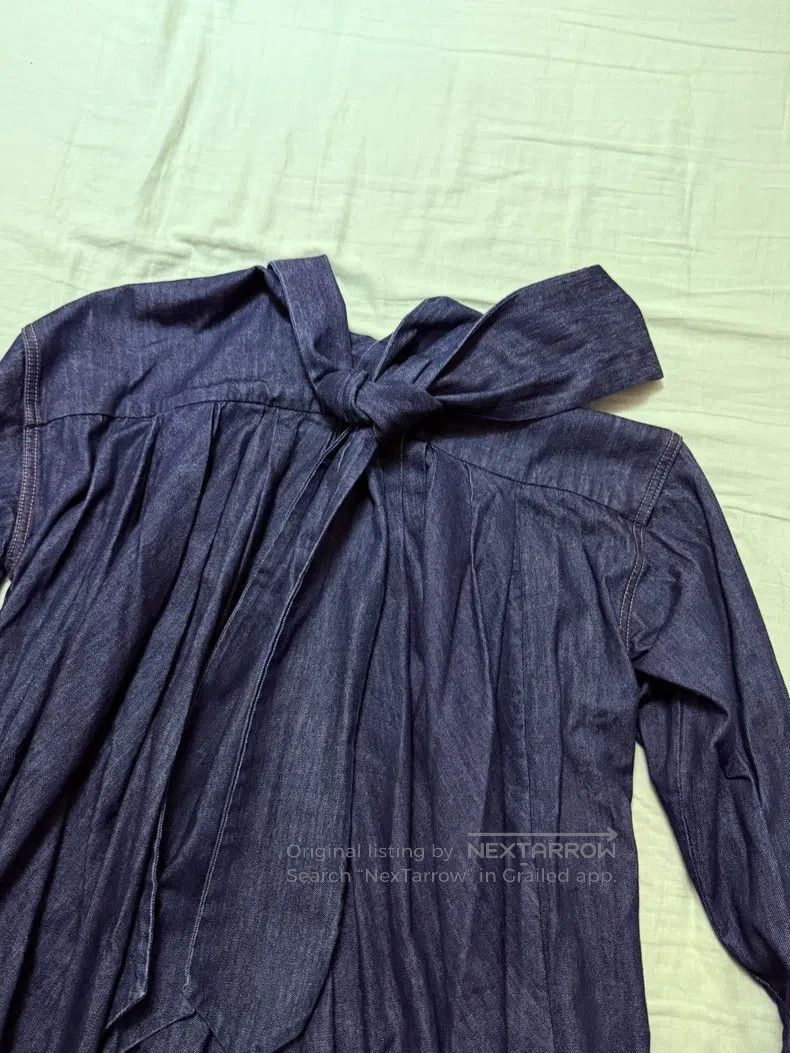 Dries Van Noten Dries Van Noten Denim Bow Shirt Size US XS / EU 42 / 0 - 6 Thumbnail